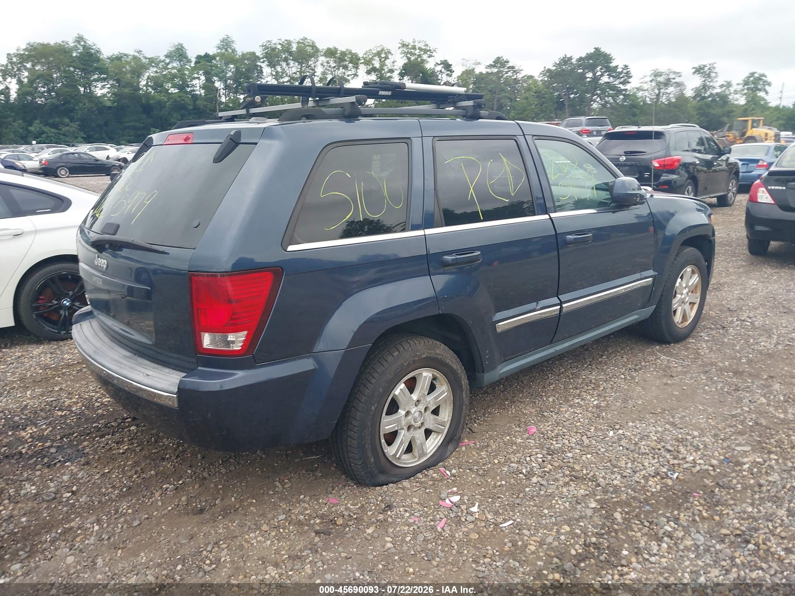 2009 Jeep Grand Cherokee Limited Blue vin: 1J8GR58K79C554258