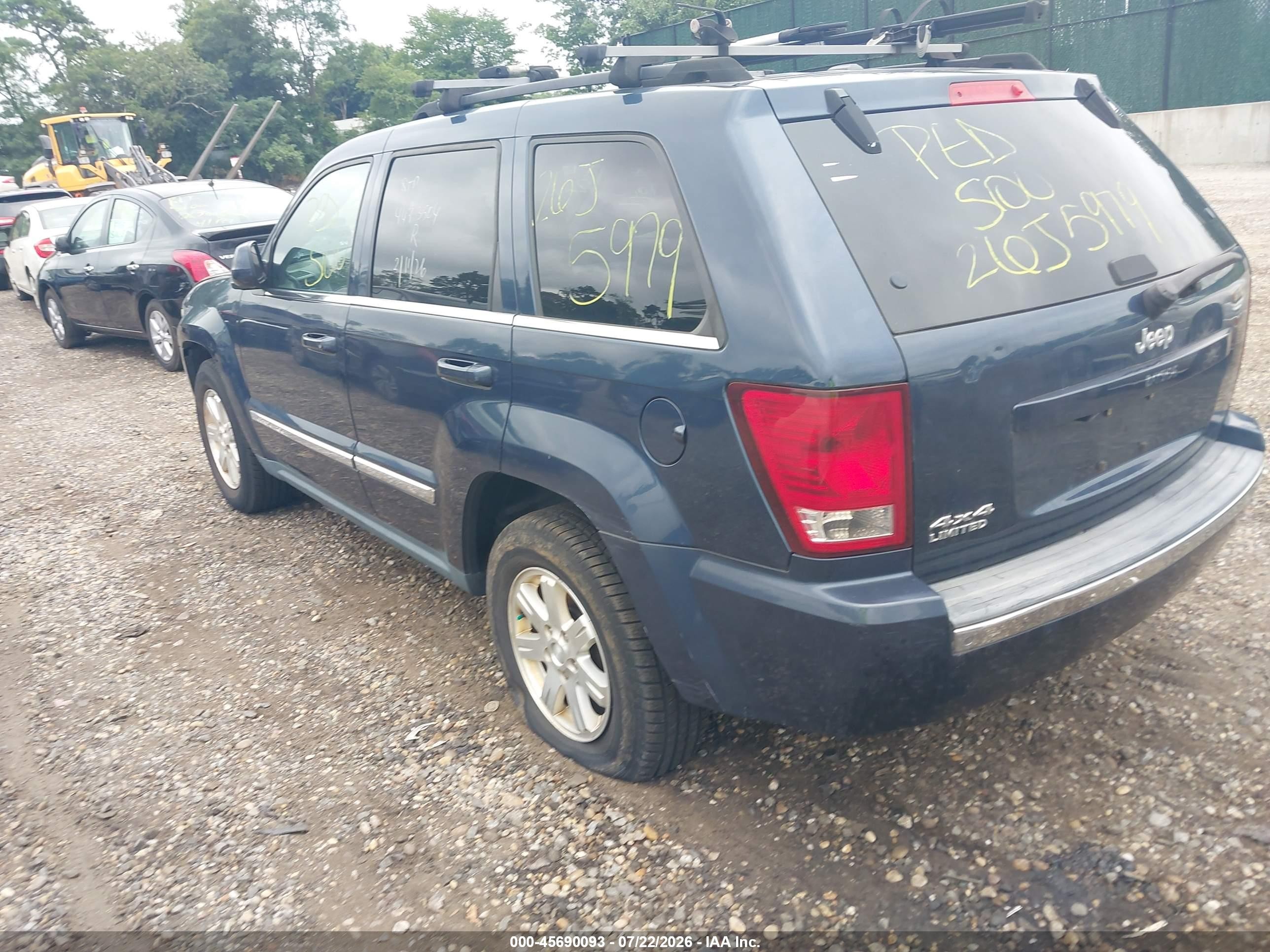 2009 Jeep Grand Cherokee Limited Blue vin: 1J8GR58K79C554258