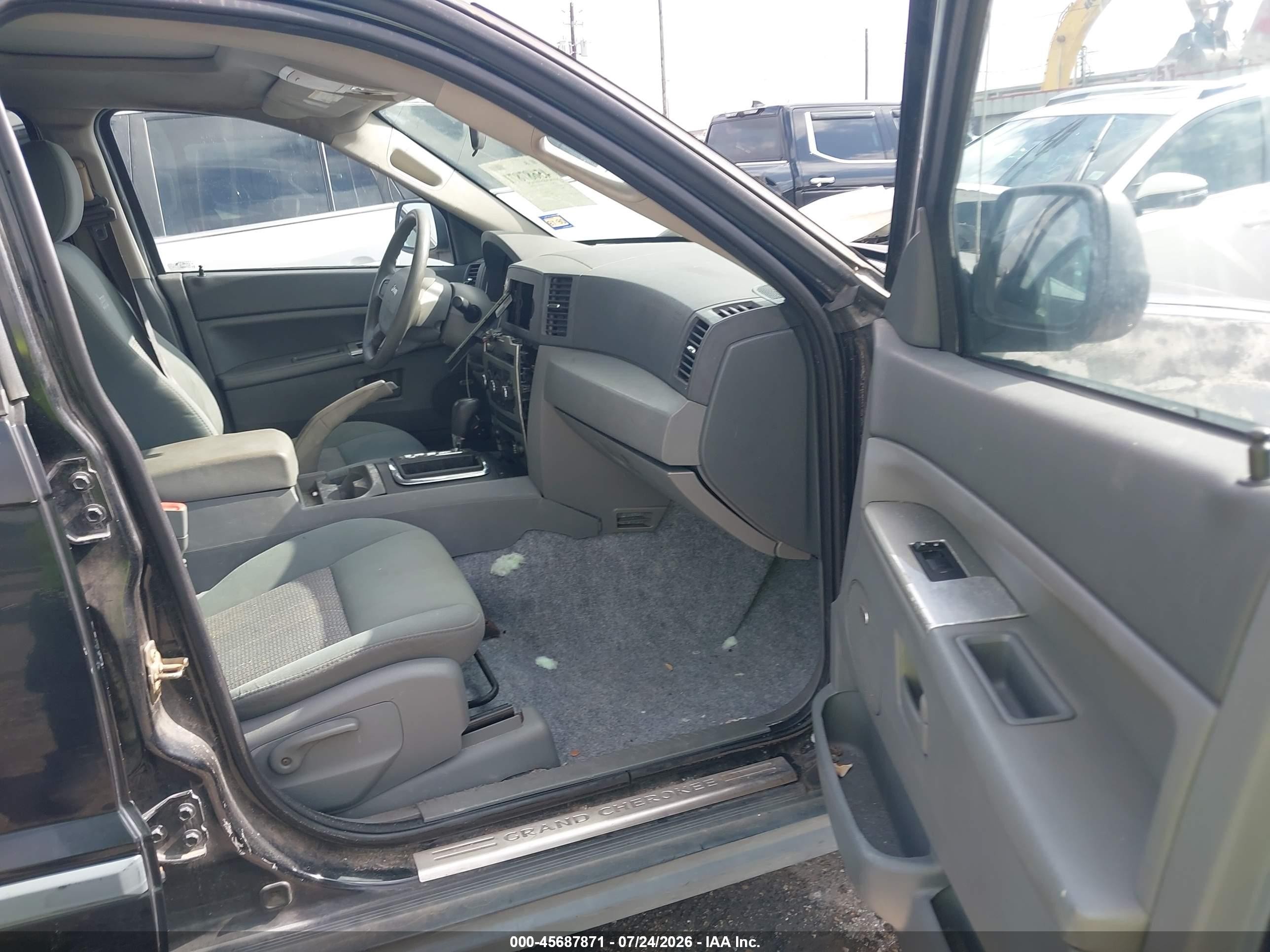 2007 Jeep Grand Cherokee Laredo Black vin: 1J8GS48K17C643559