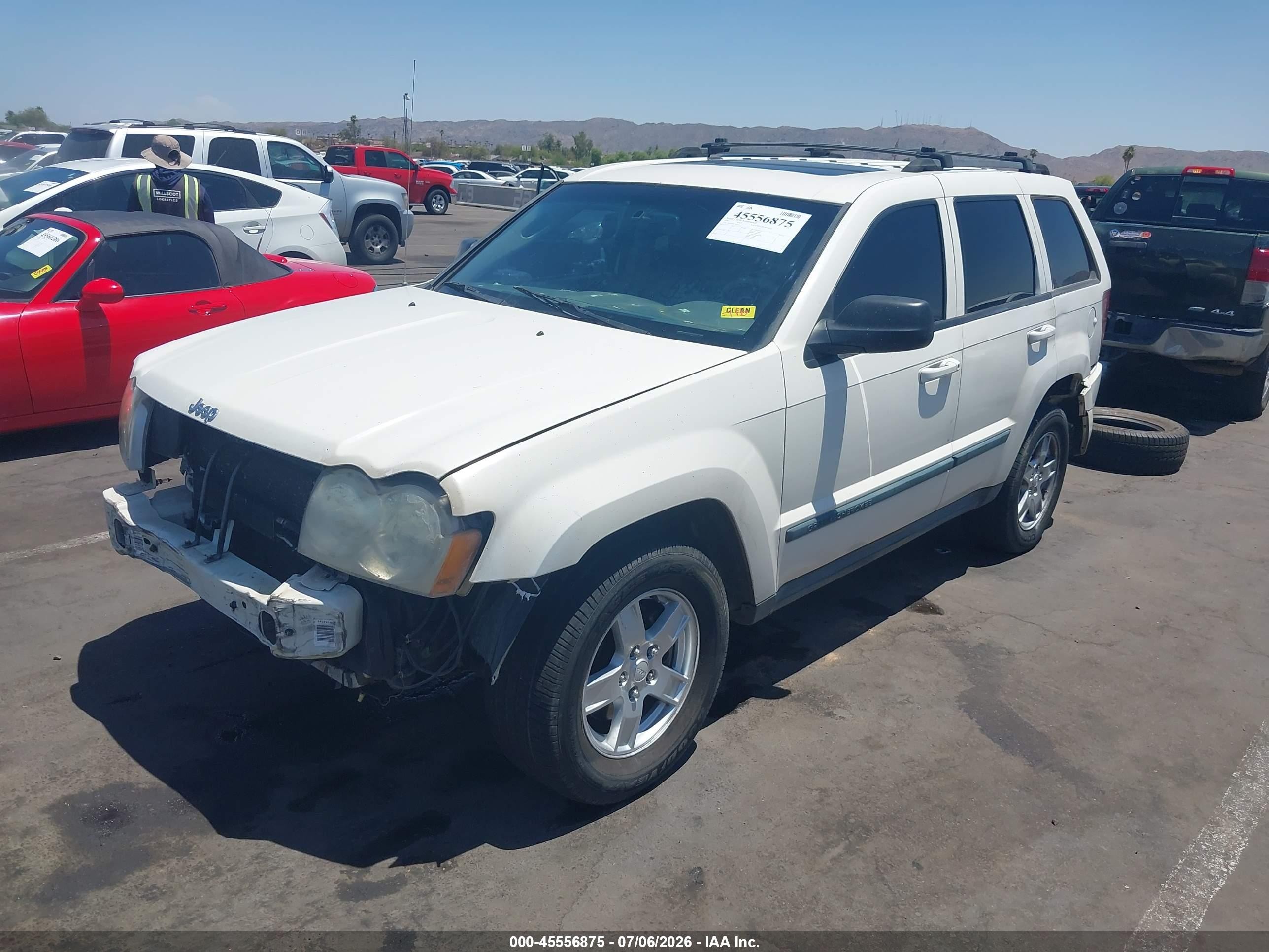 2007 Jeep Grand Cherokee Laredo White vin: 1J8GS48K17C649944