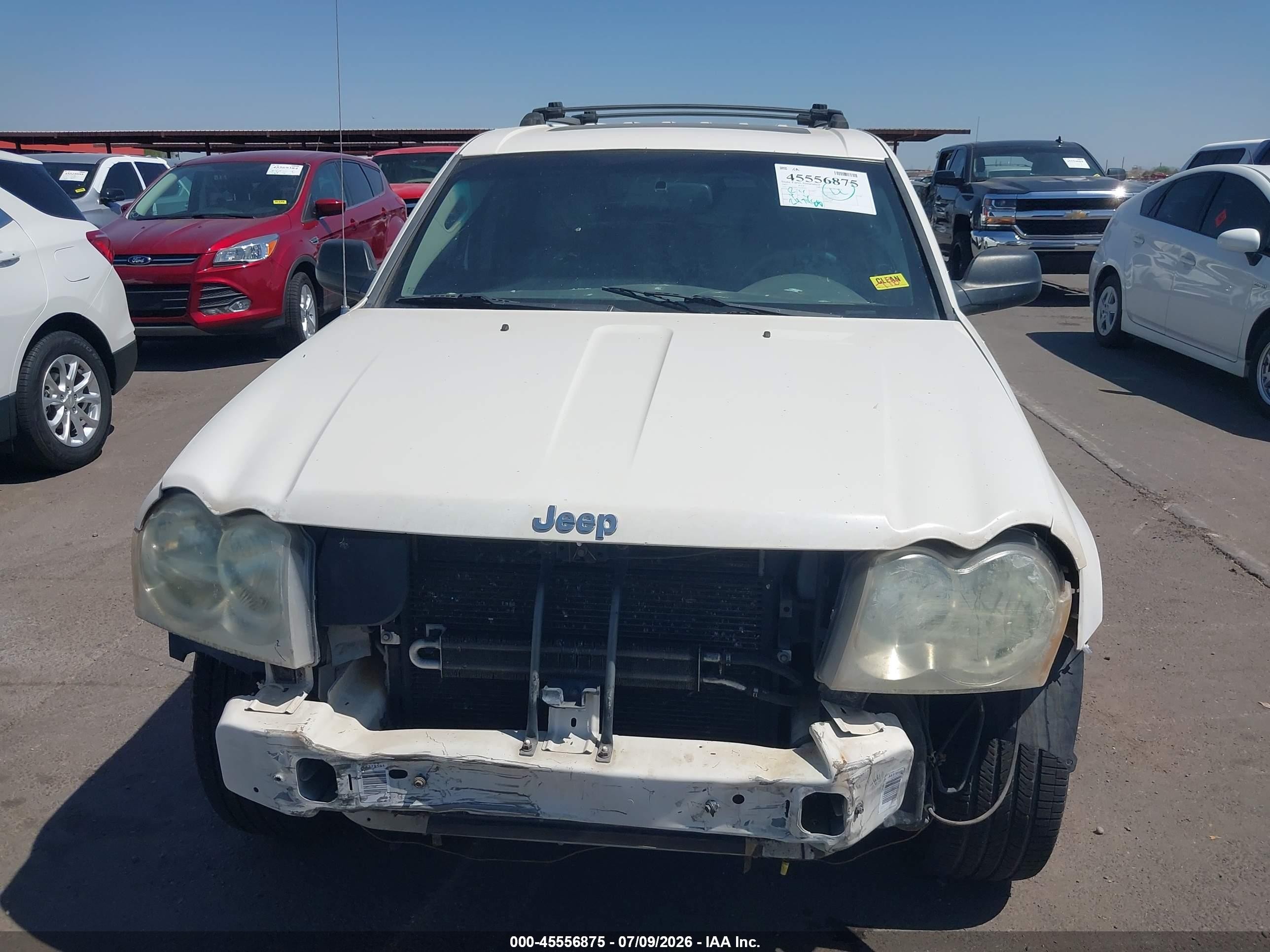 2007 Jeep Grand Cherokee Laredo White vin: 1J8GS48K17C649944