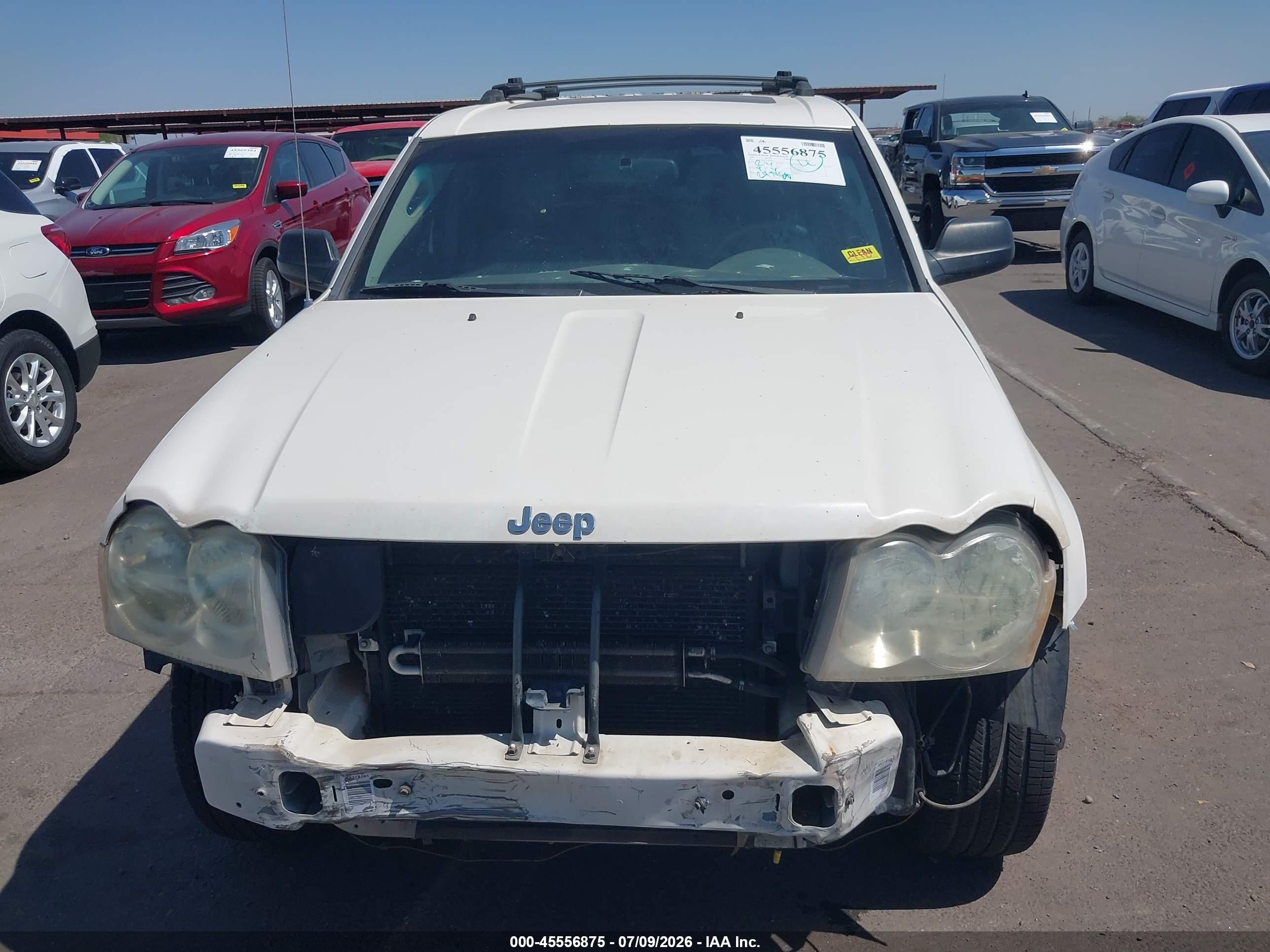 2007 Jeep Grand Cherokee Laredo White vin: 1J8GS48K17C649944