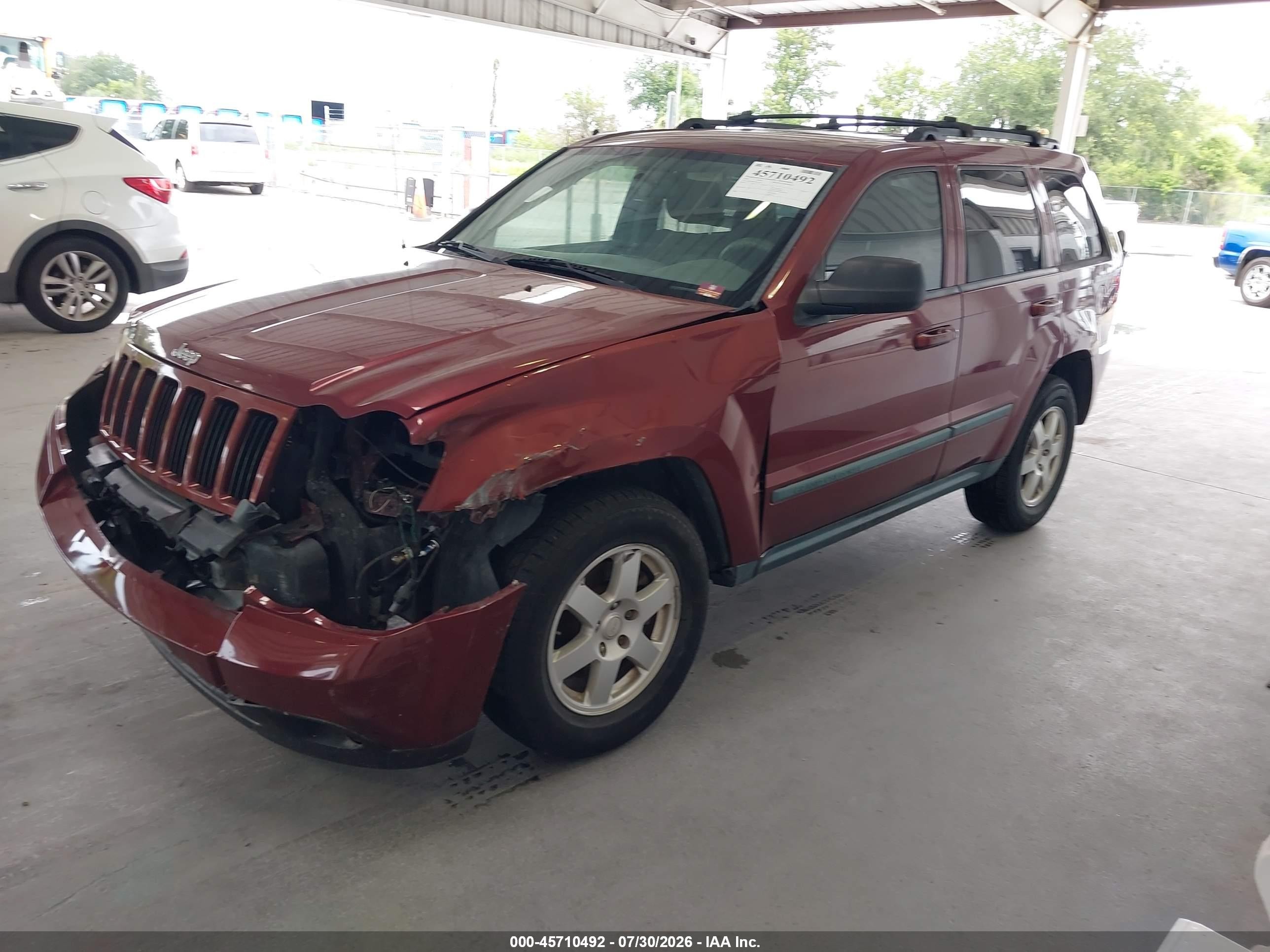 2008 Jeep Grand Cherokee Laredo Maroon vin: 1J8GS48K18C161353