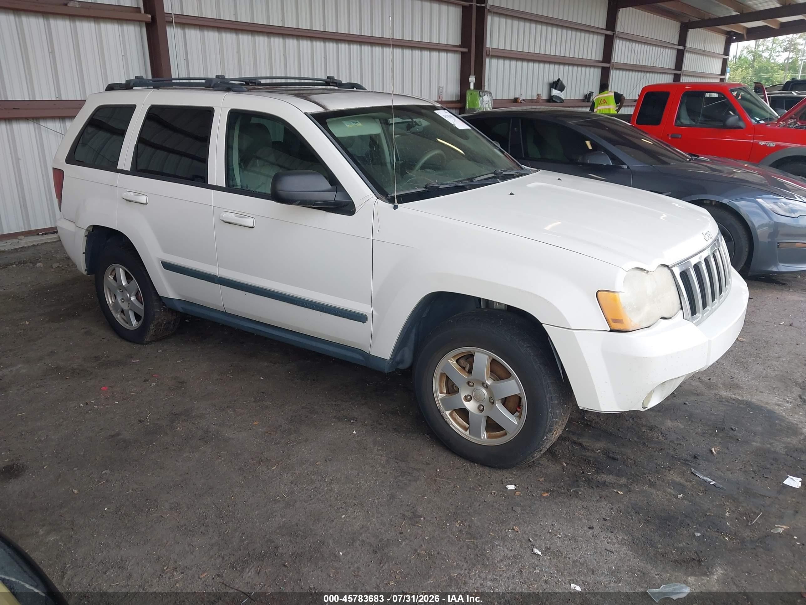2008 Jeep Grand Cherokee Laredo White vin: 1J8GS48K18C198323