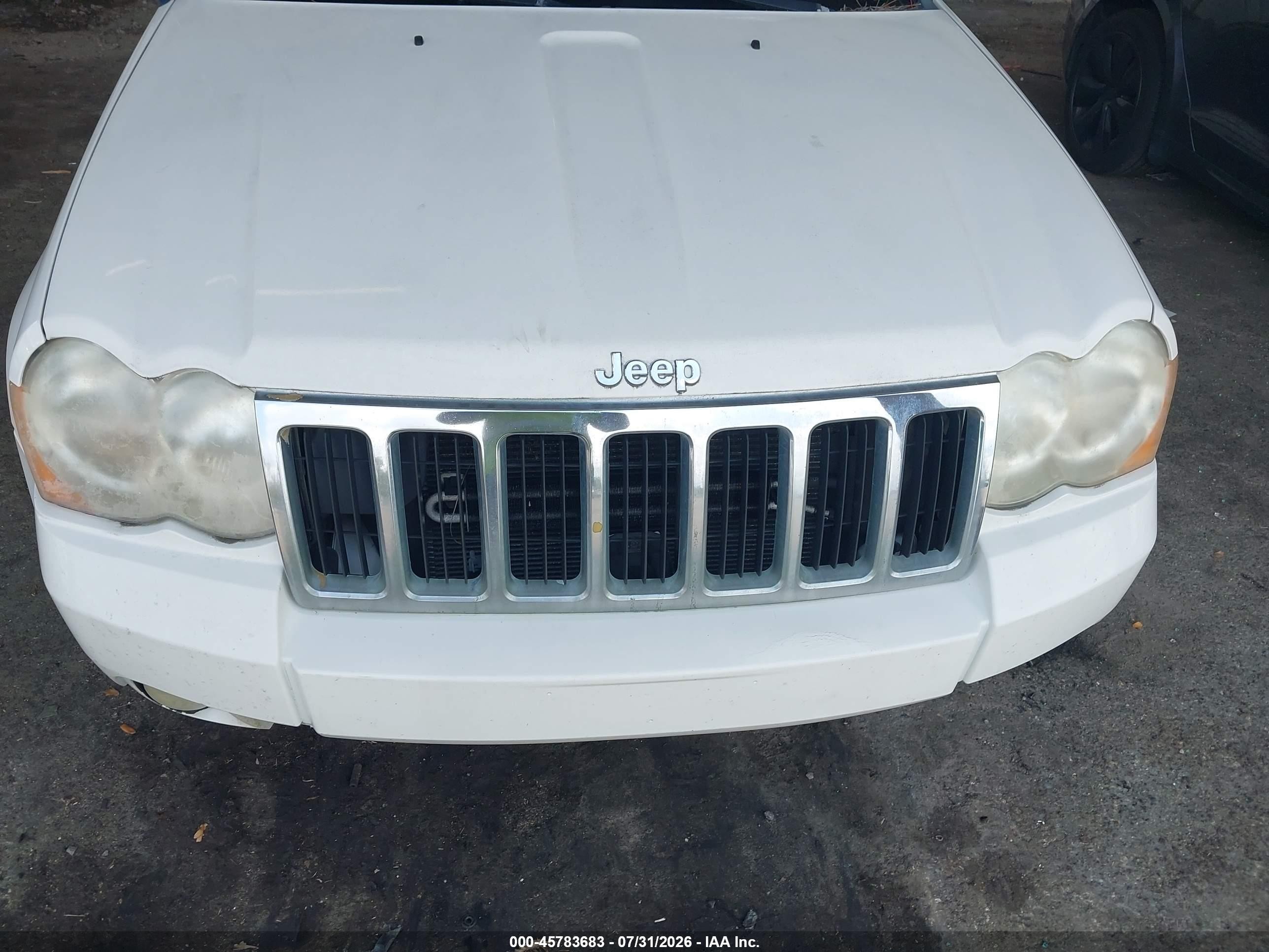 2008 Jeep Grand Cherokee Laredo White vin: 1J8GS48K18C198323