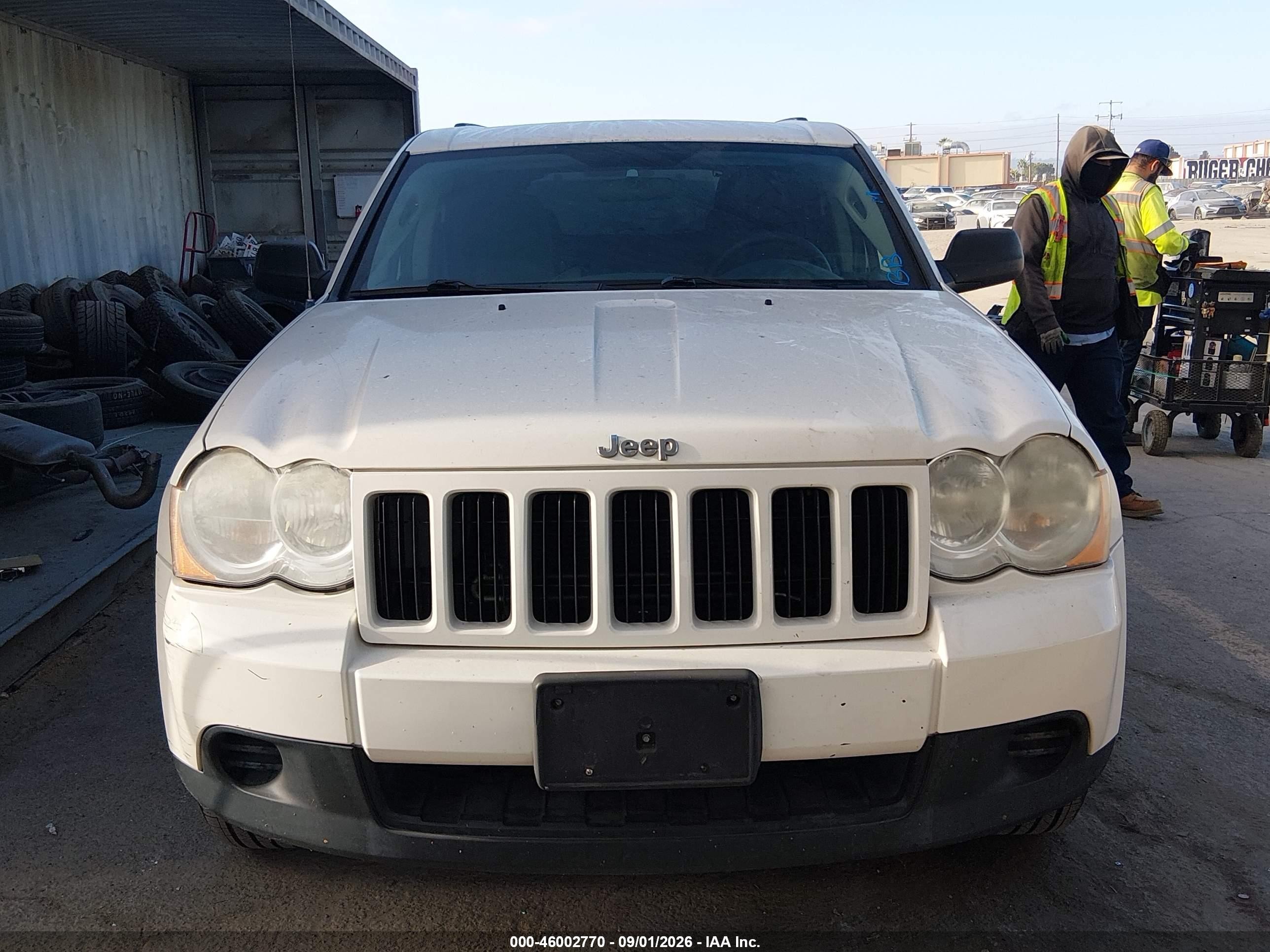 2008 Jeep Grand Cherokee Laredo White vin: 1J8GS48K58C109501