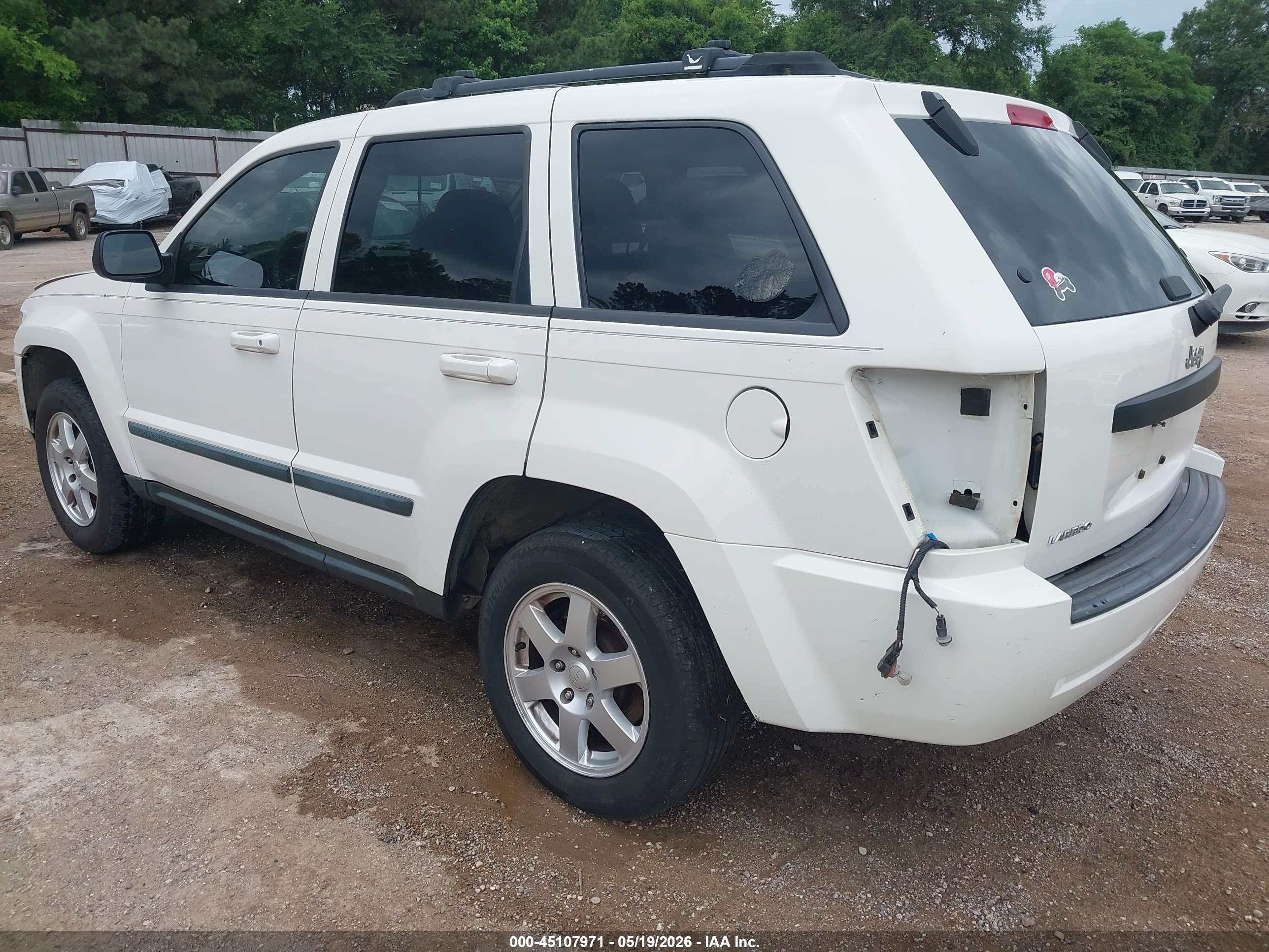 2008 Jeep Grand Cherokee Laredo White vin: 1J8GS48K68C190475