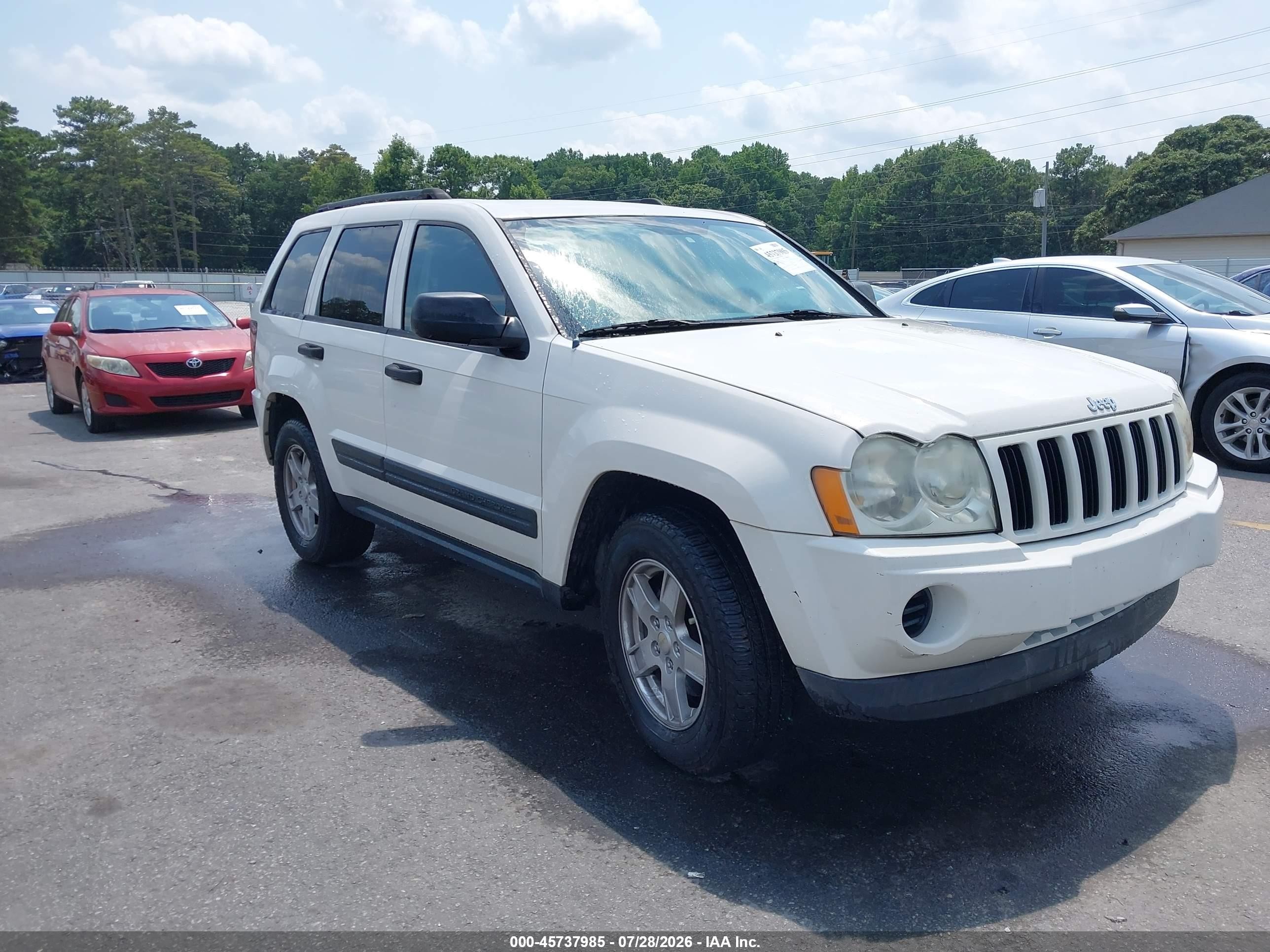 2006 Jeep Grand Cherokee Laredo White vin: 1J8GS48K76C155649