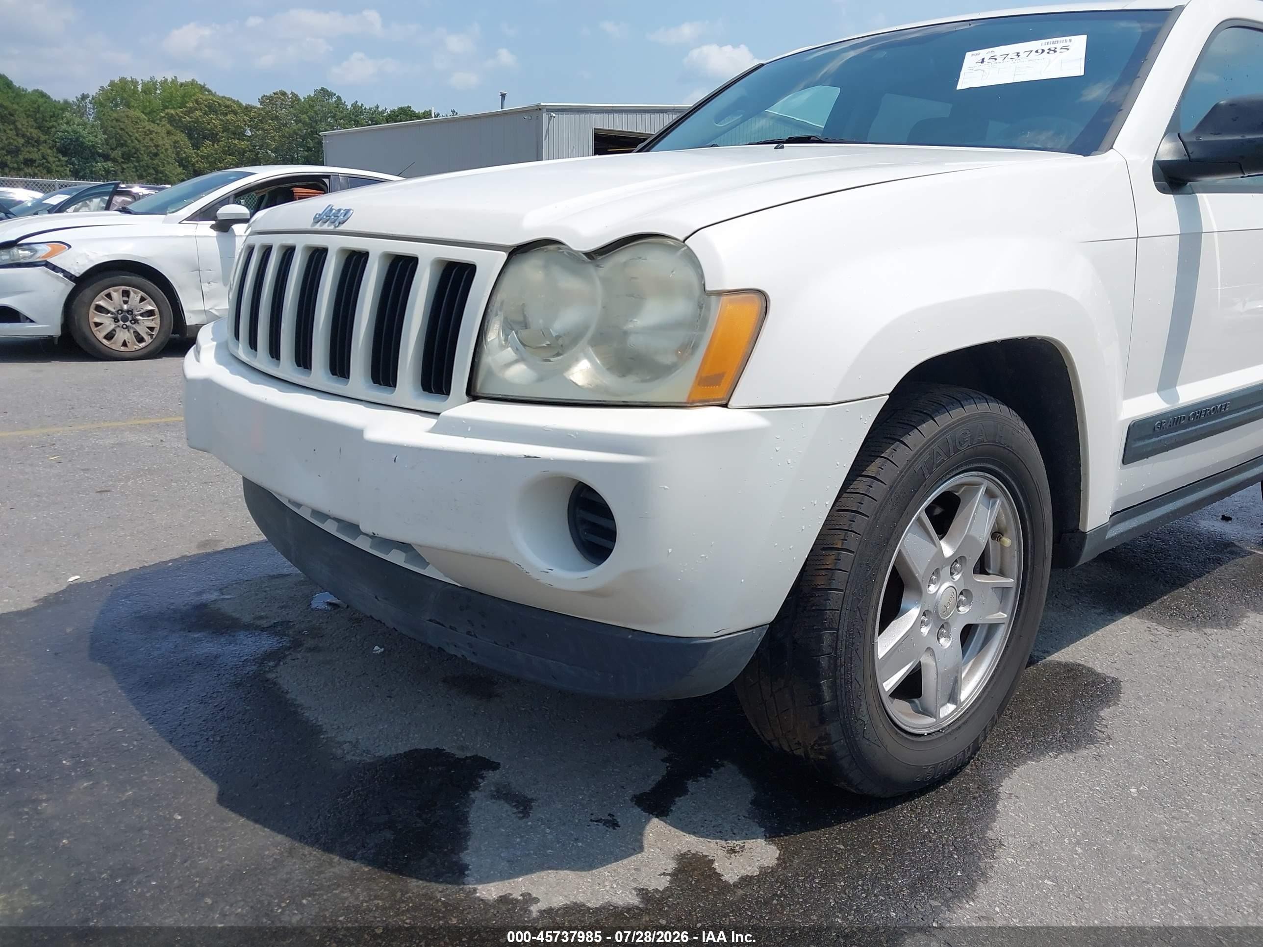2006 Jeep Grand Cherokee Laredo White vin: 1J8GS48K76C155649