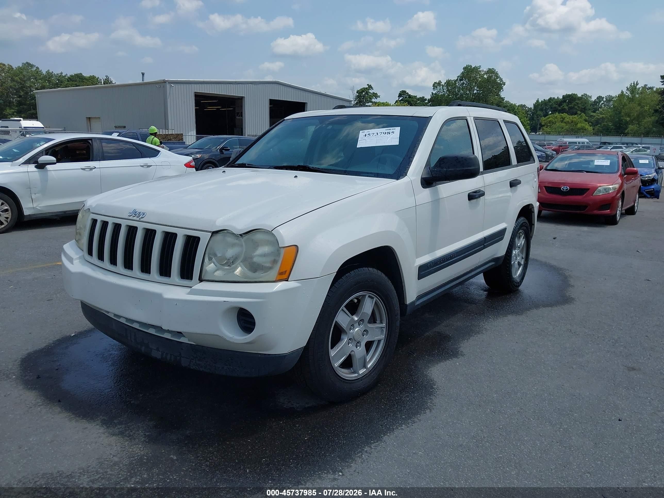 2006 Jeep Grand Cherokee Laredo White vin: 1J8GS48K76C155649