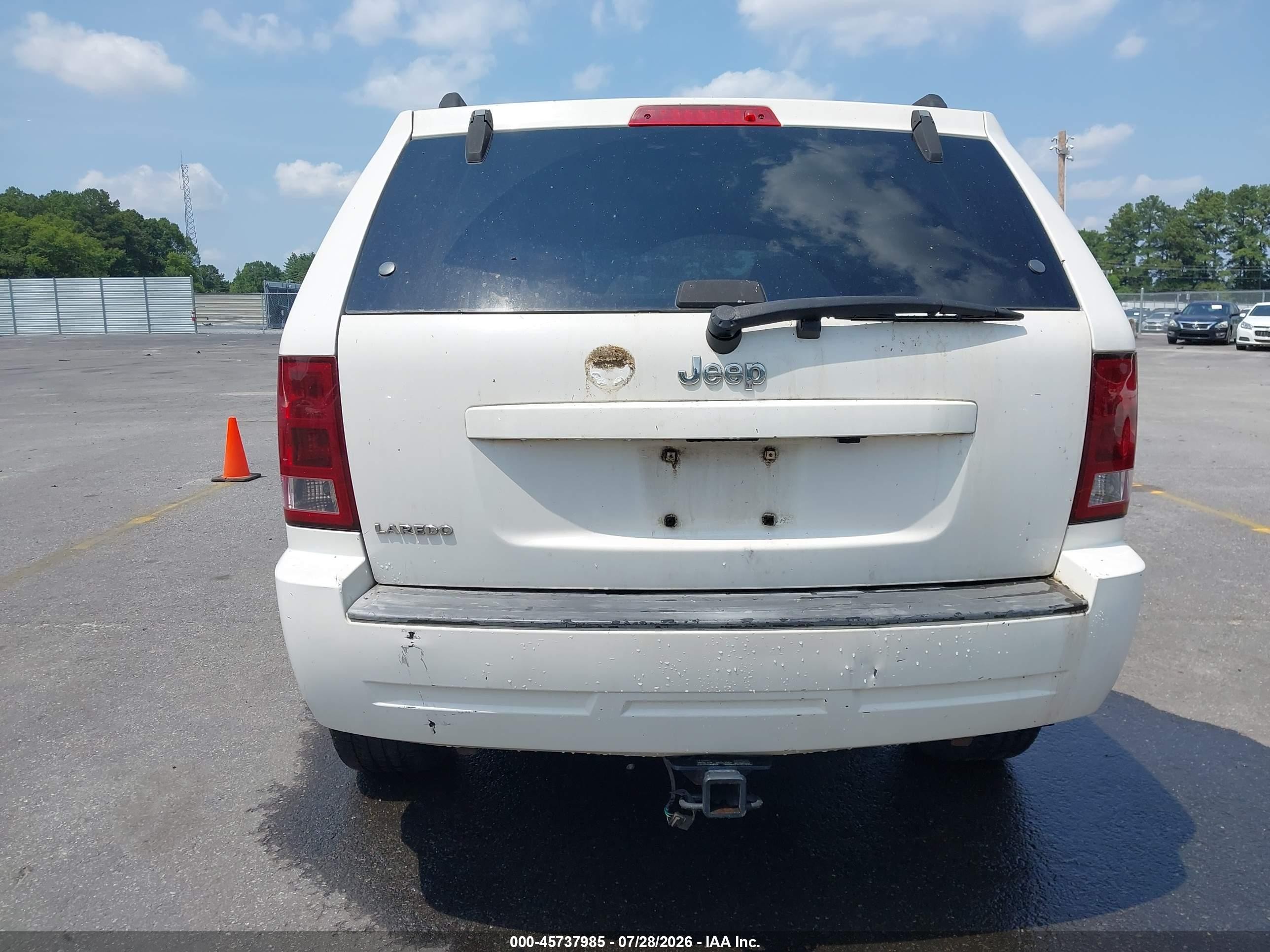 2006 Jeep Grand Cherokee Laredo White vin: 1J8GS48K76C155649