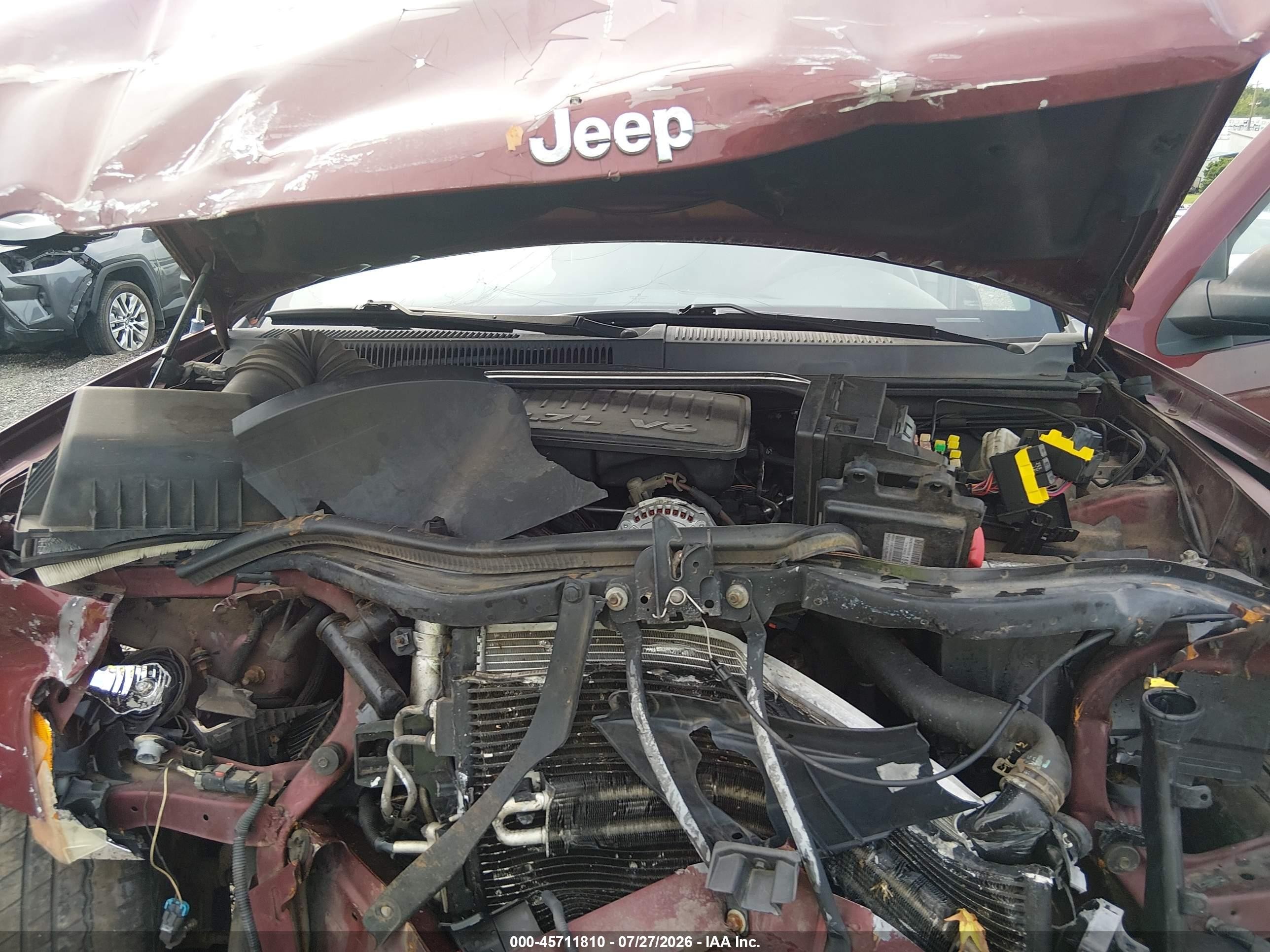 2007 Jeep Grand Cherokee Laredo Красный vin: 1J8GS48K77C591192