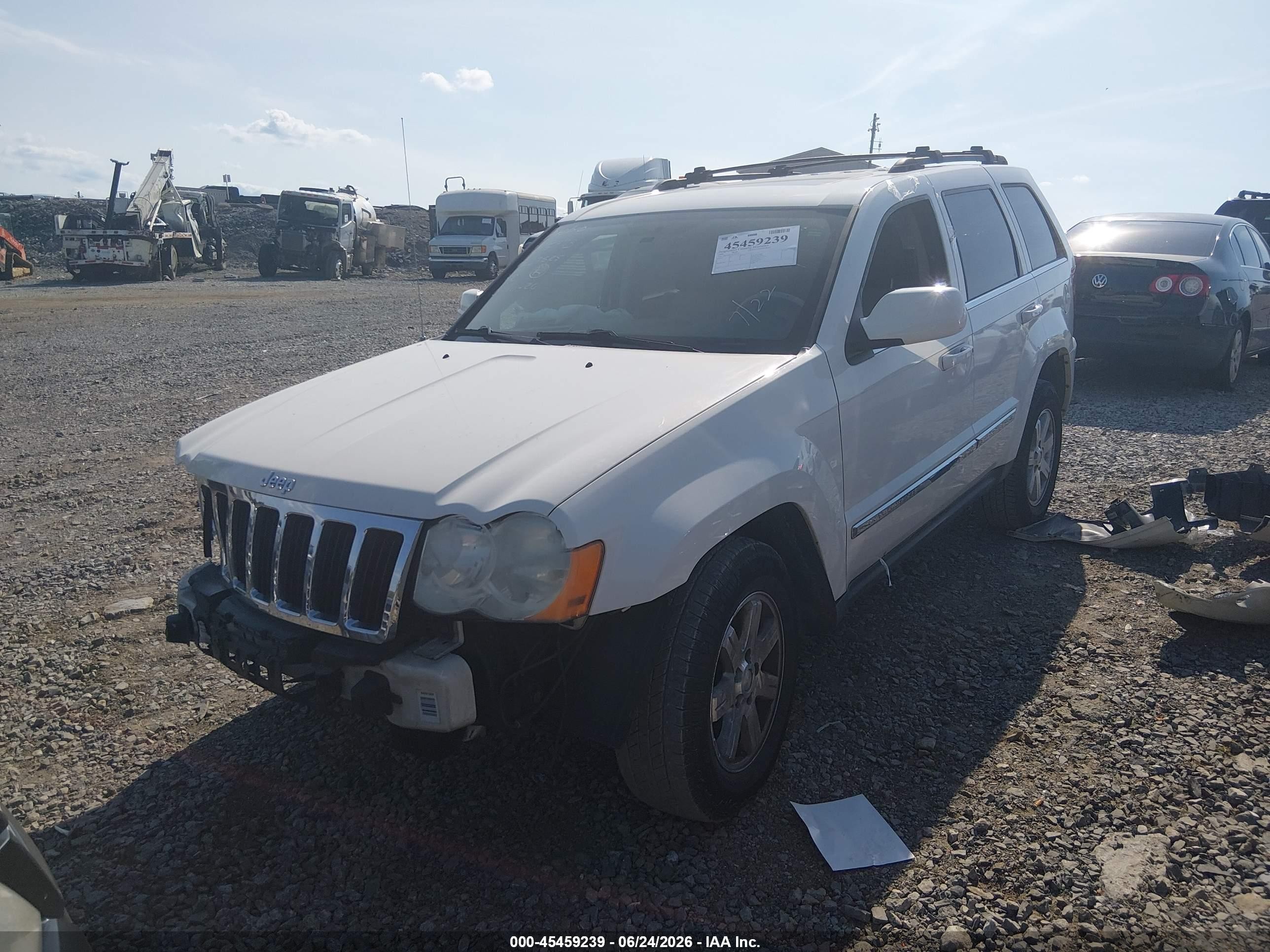2009 Jeep Grand Cherokee Limited White vin: 1J8GS58K59C529525