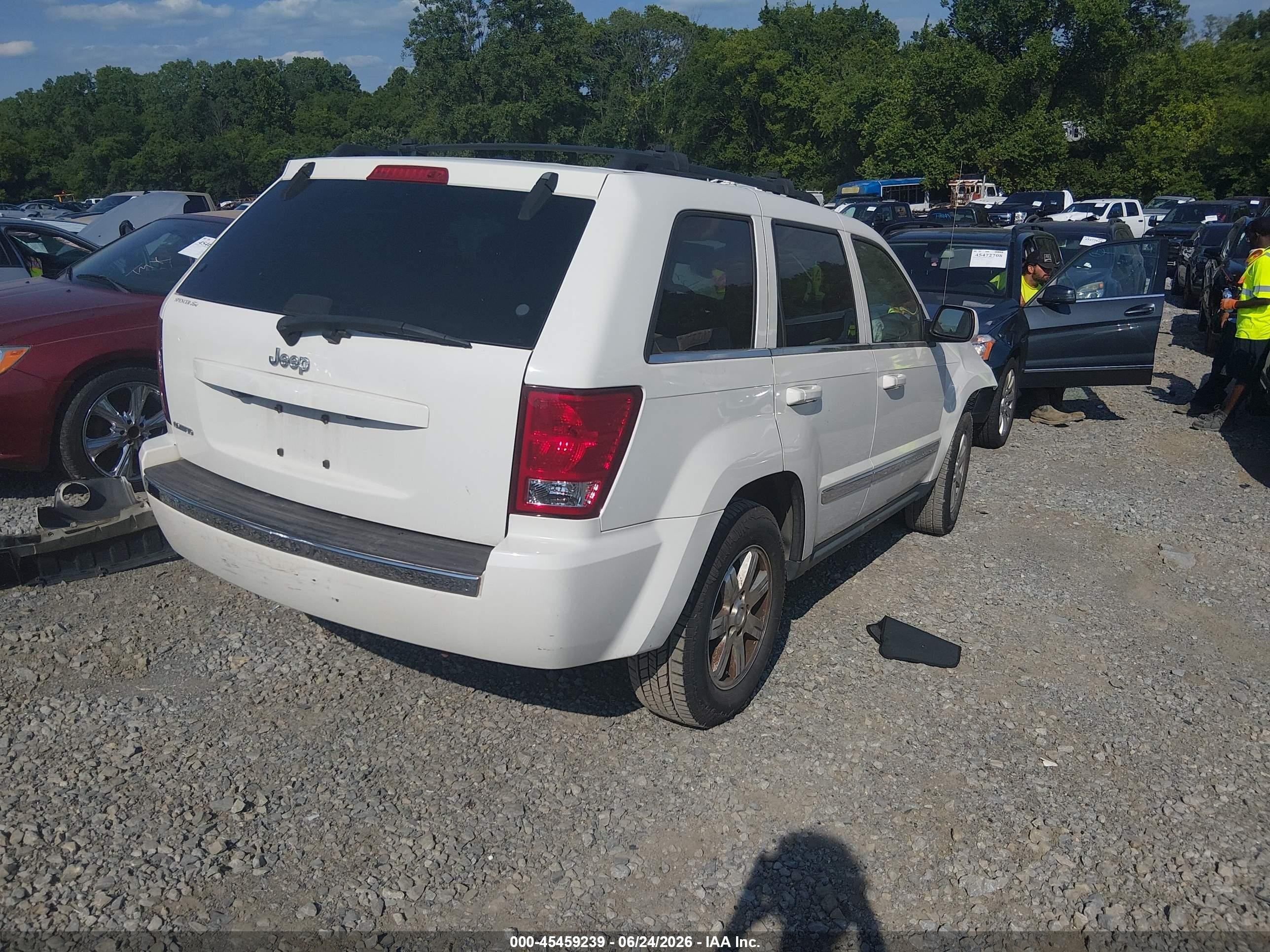 2009 Jeep Grand Cherokee Limited White vin: 1J8GS58K59C529525