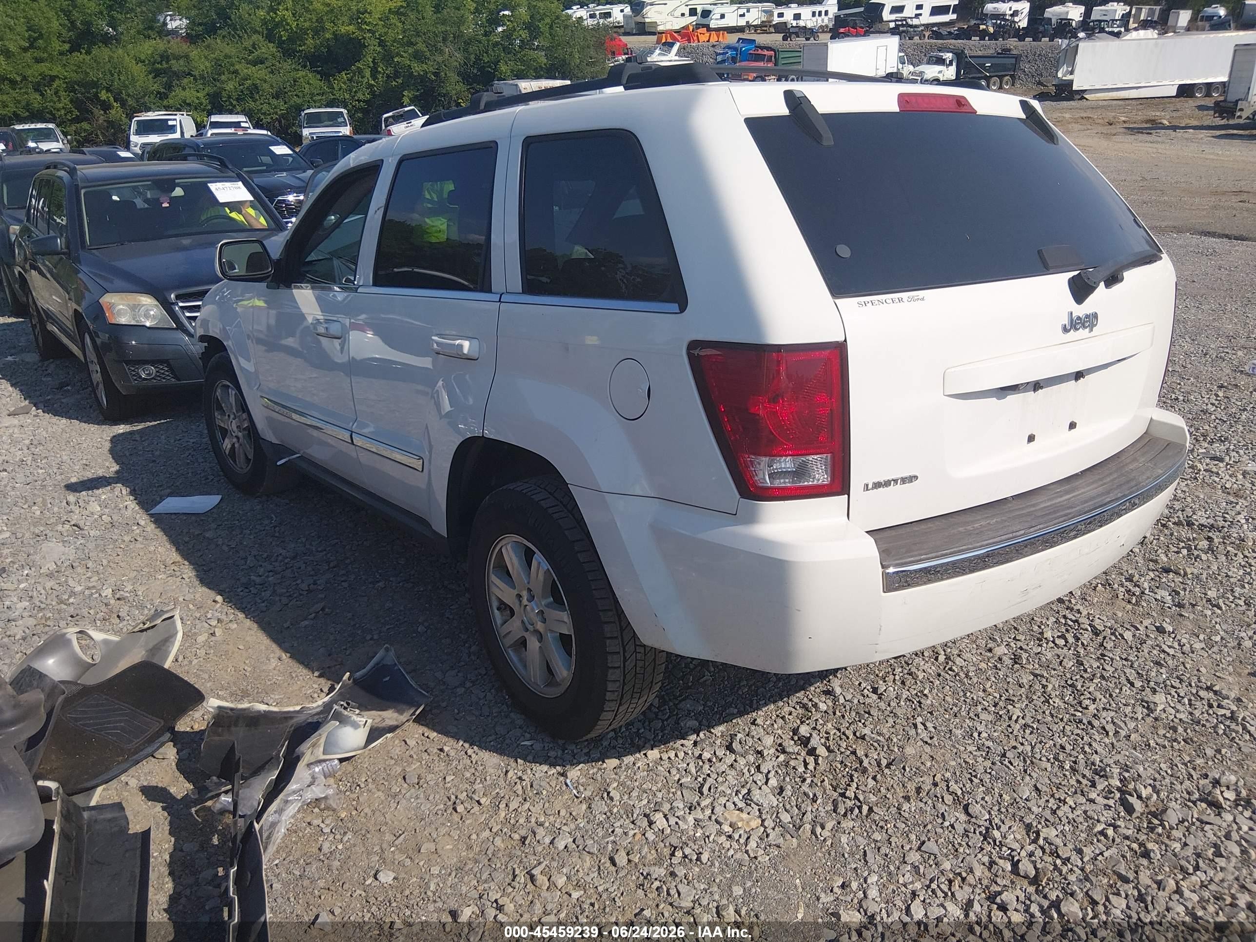 2009 Jeep Grand Cherokee Limited White vin: 1J8GS58K59C529525