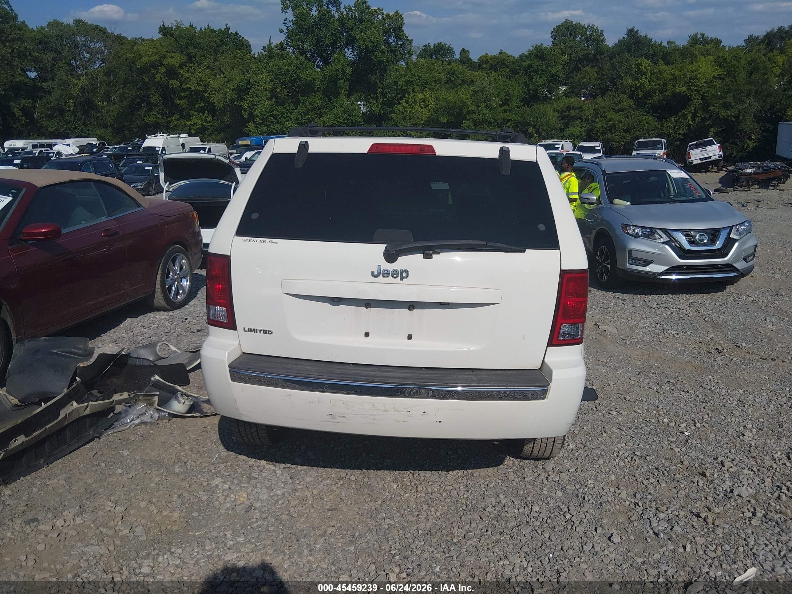 2009 Jeep Grand Cherokee Limited White vin: 1J8GS58K59C529525