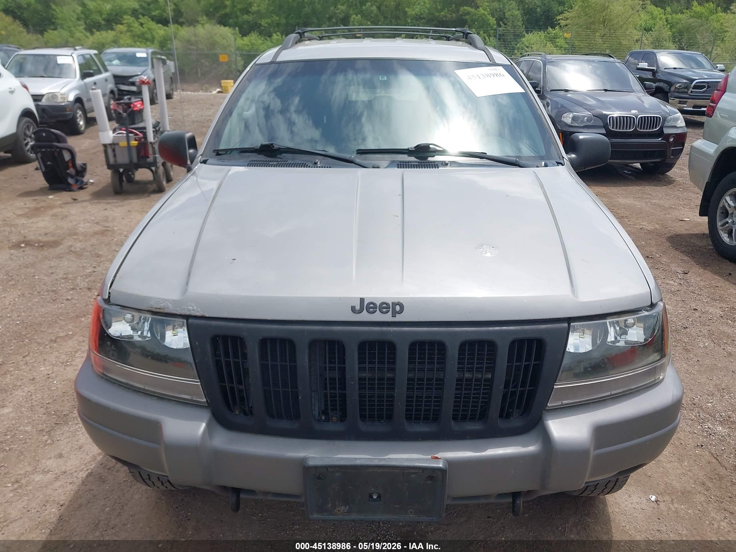 2002 Jeep Grand Cherokee Sport Серебряный vin: 1J8GW38N22C193289