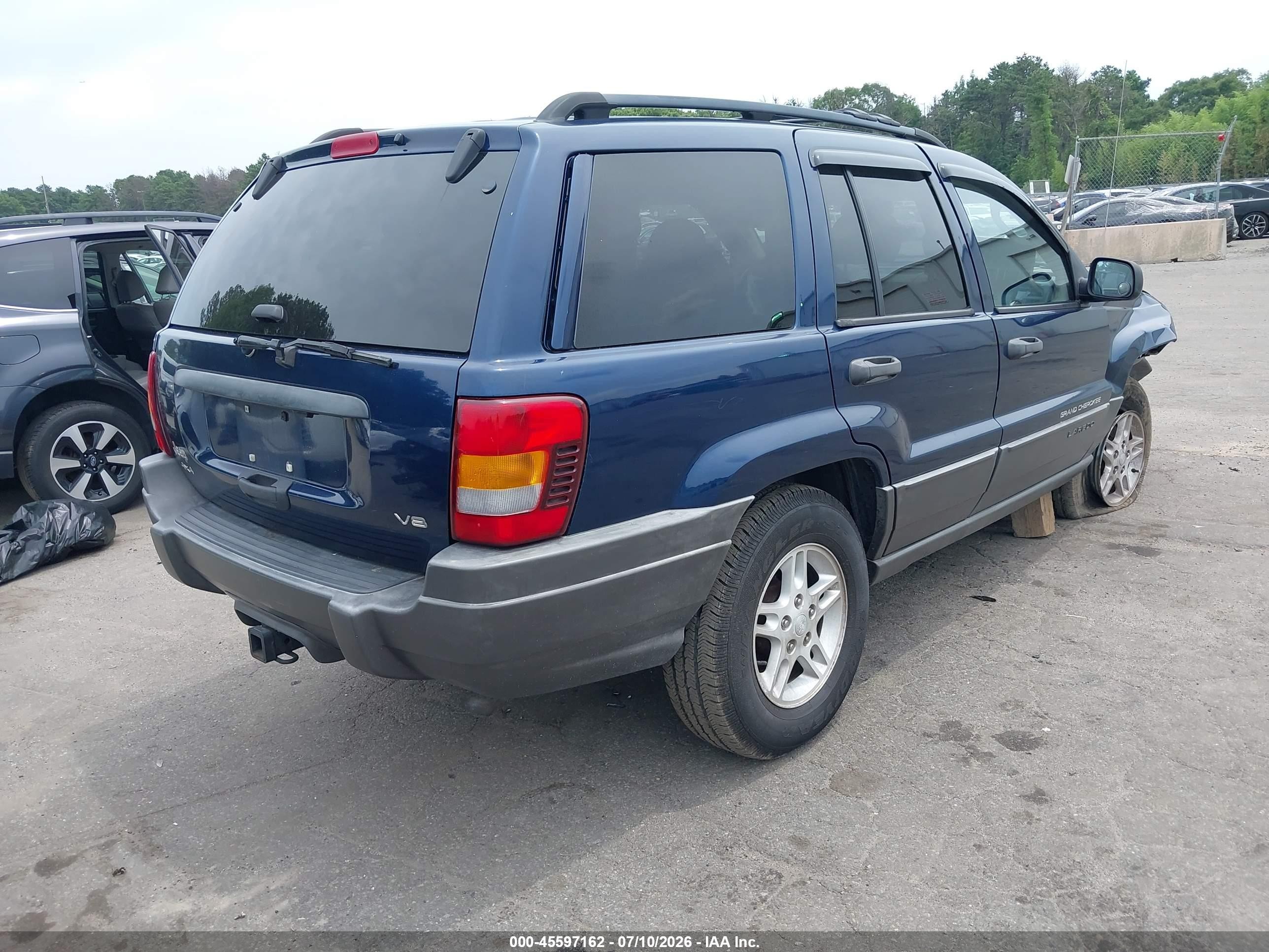 2002 Jeep Grand Cherokee Laredo Blue vin: 1J8GW48N52C197245