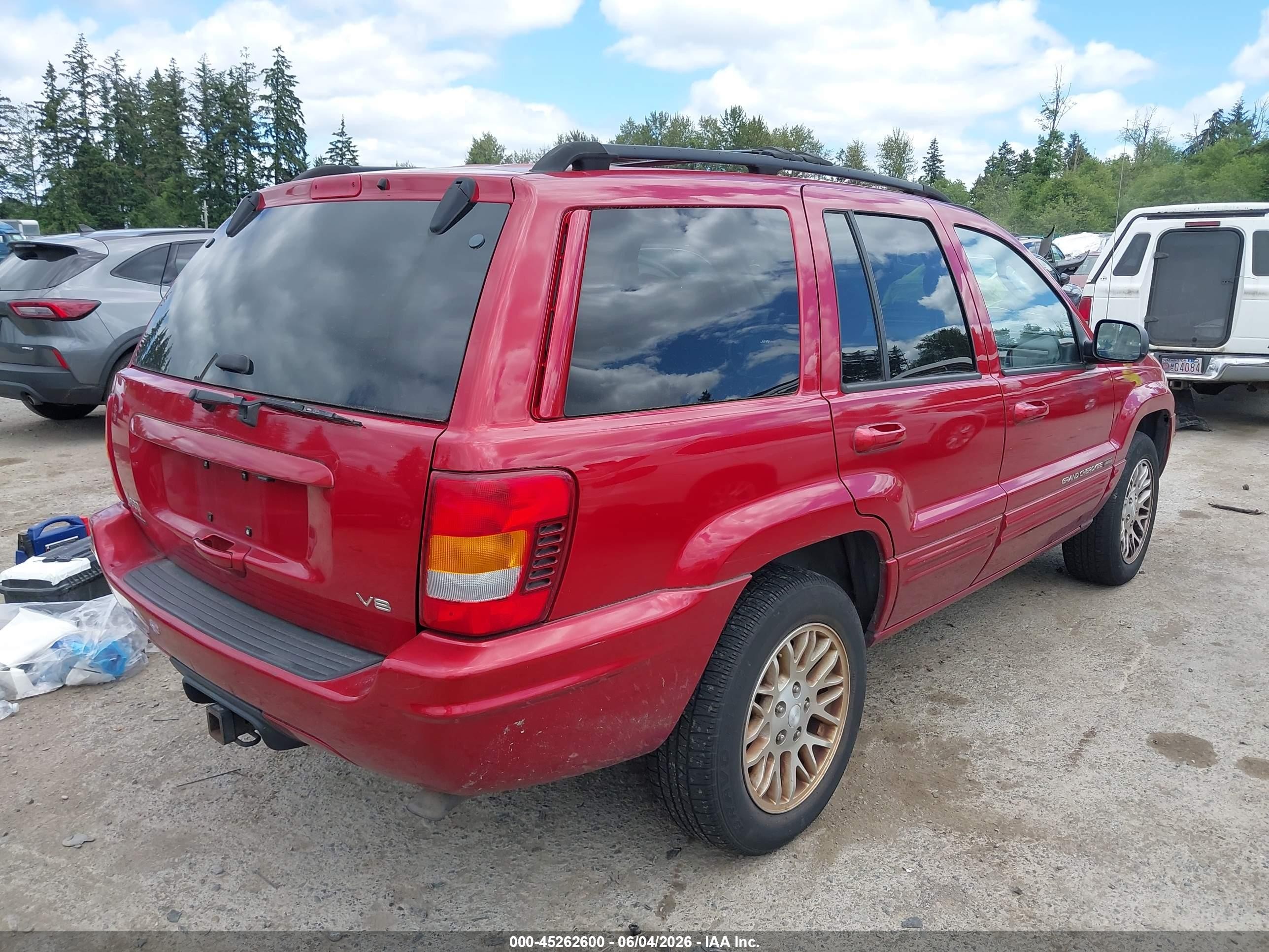 2004 Jeep Grand Cherokee Limited Red vin: 1J8GW58N84C219439