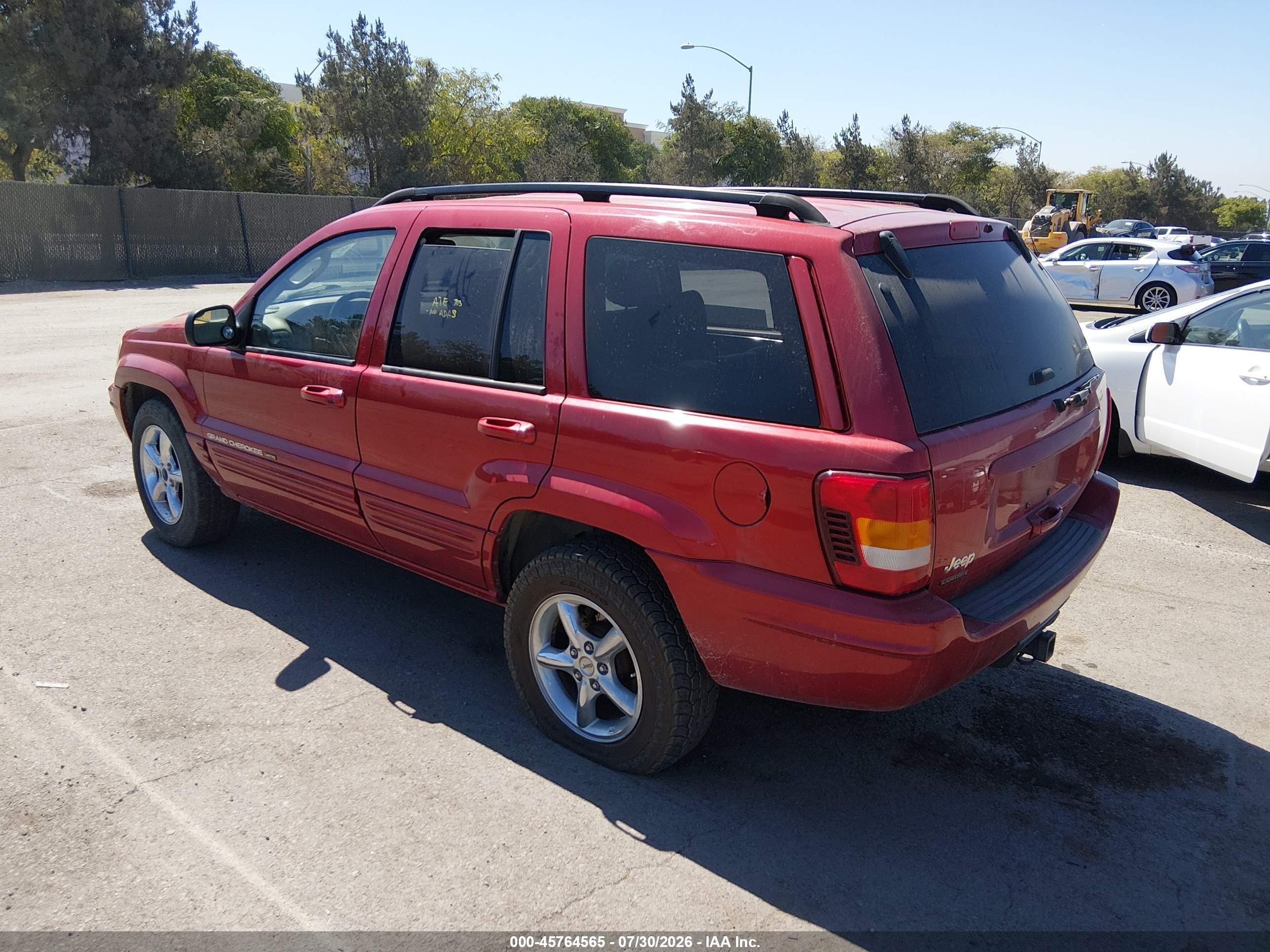 2002 Jeep Grand Cherokee Limited Burgundy vin: 1J8GW58NX2C304568