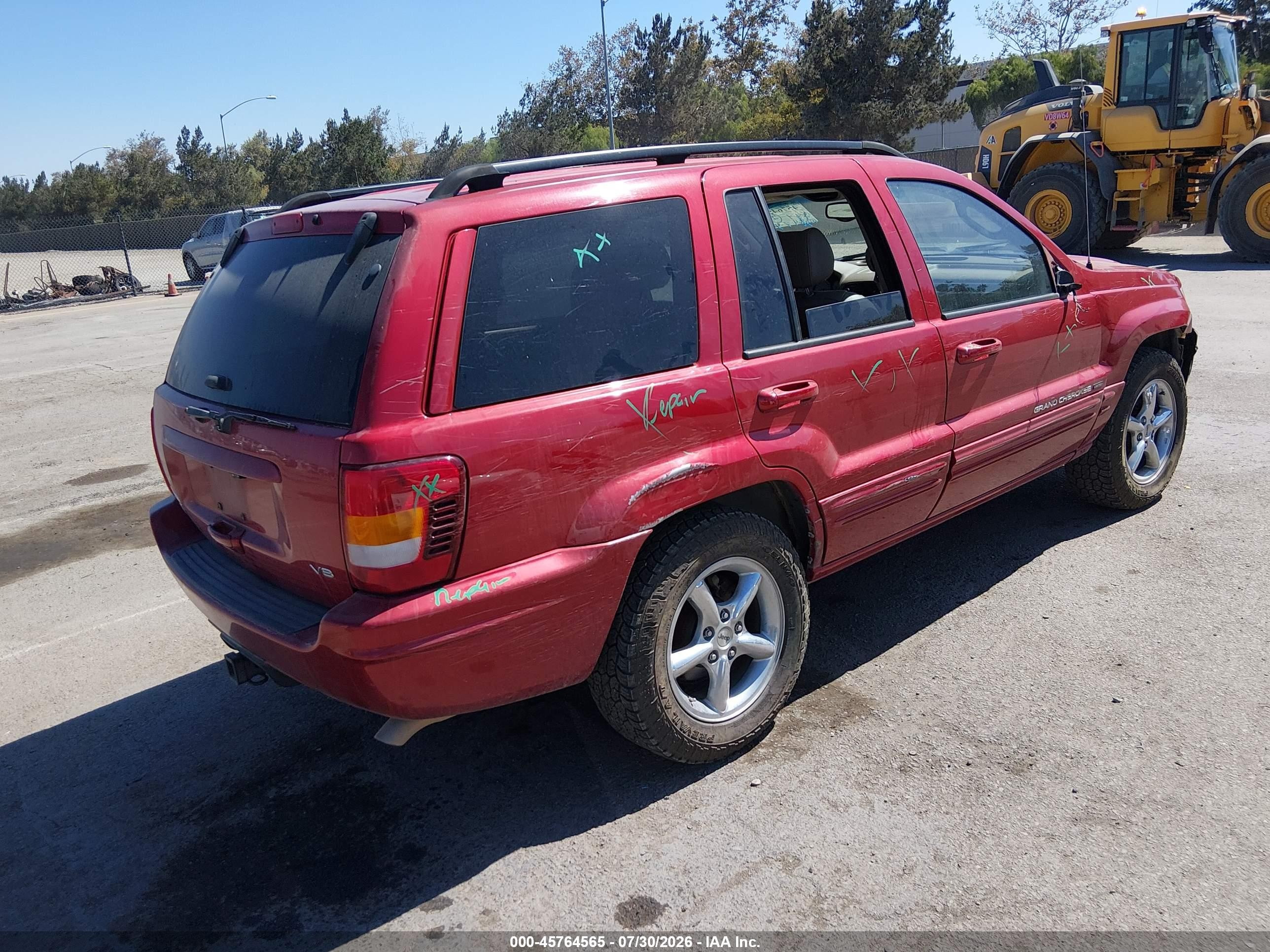 2002 Jeep Grand Cherokee Limited Burgundy vin: 1J8GW58NX2C304568