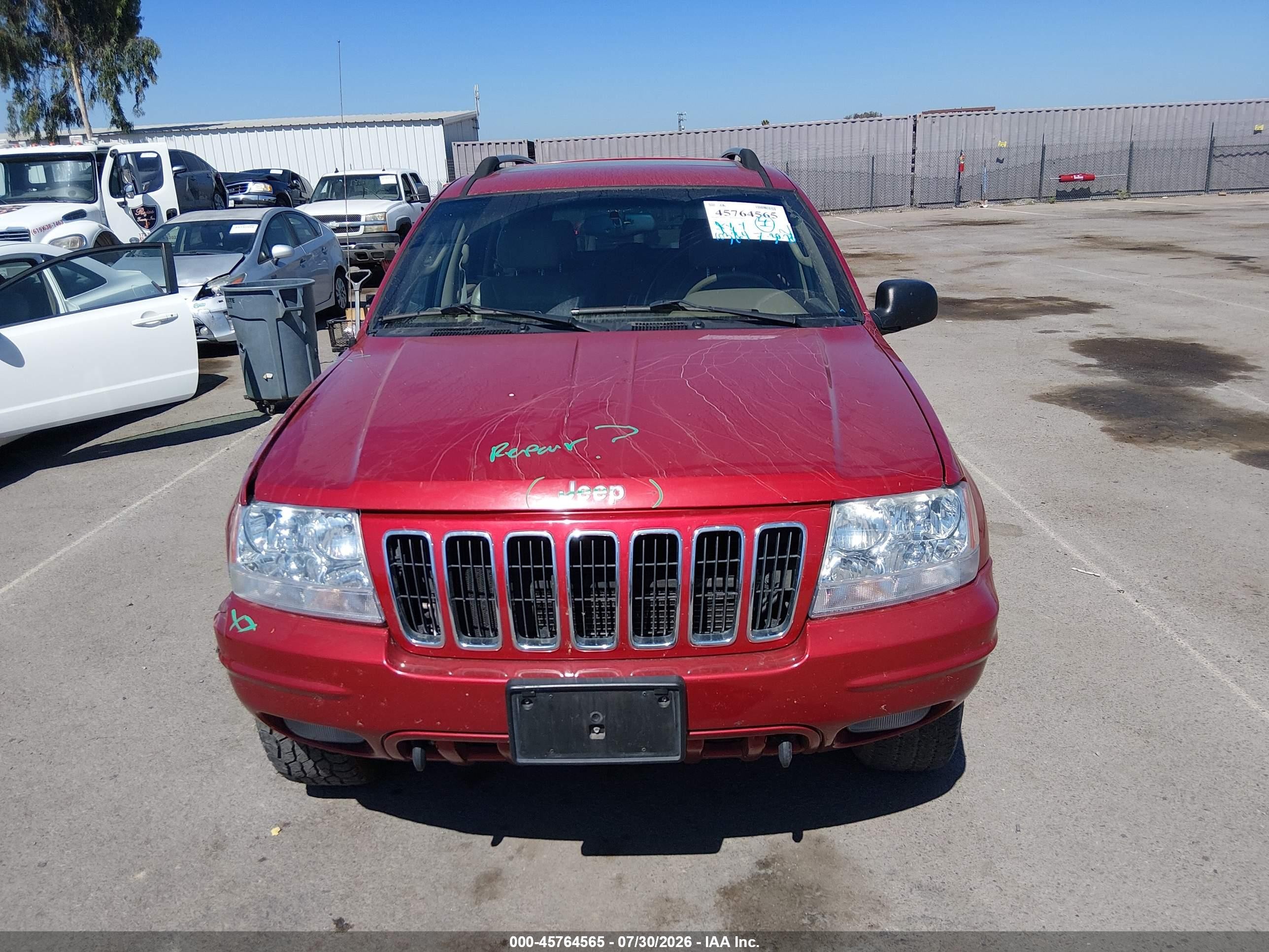 2002 Jeep Grand Cherokee Limited Burgundy vin: 1J8GW58NX2C304568