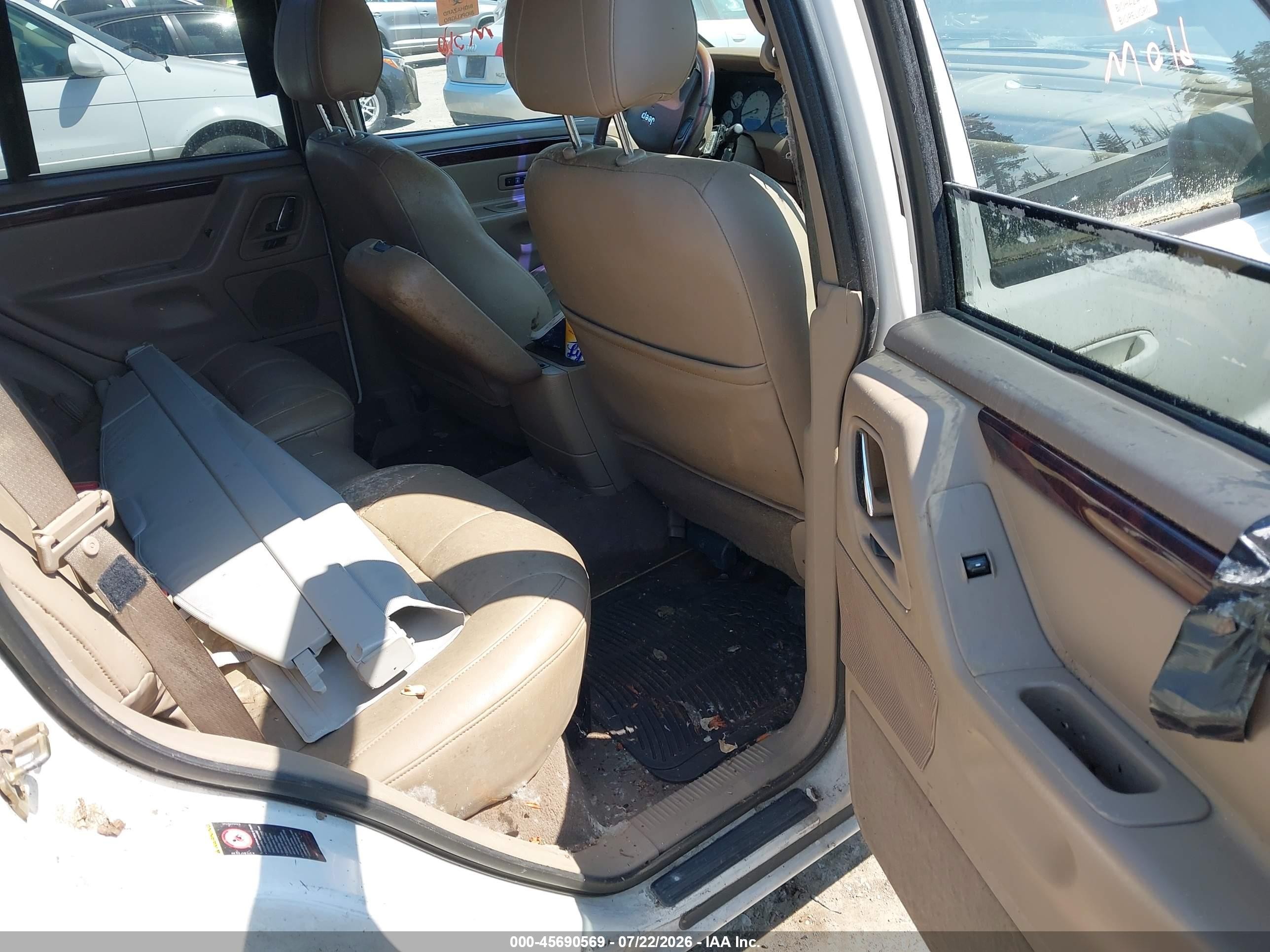 2002 Jeep Grand Cherokee Limited White vin: 1J8GW58S72C228927