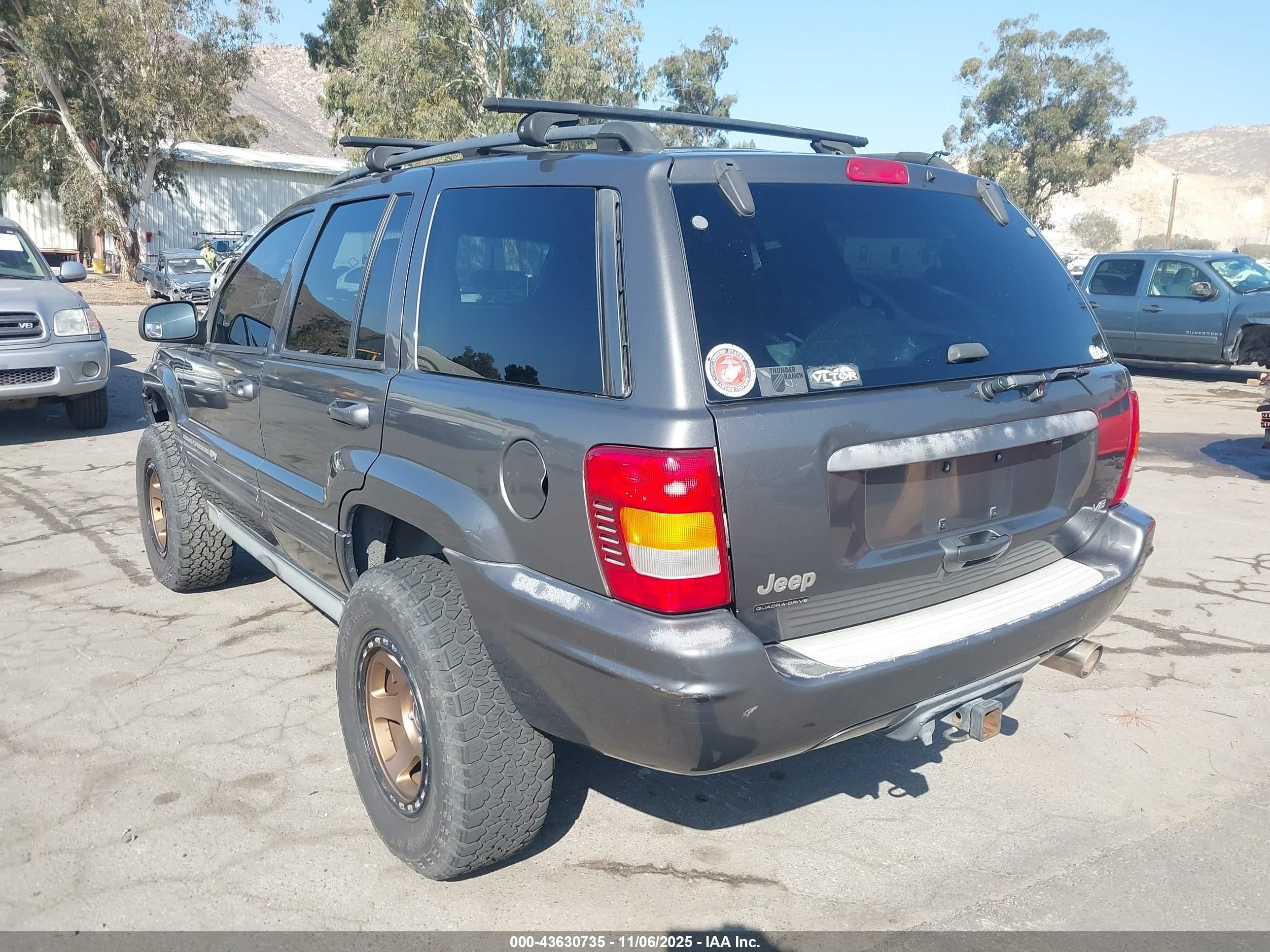 2003 Jeep Grand Cherokee Overland Gray vin: 1J8GW68J13C545620