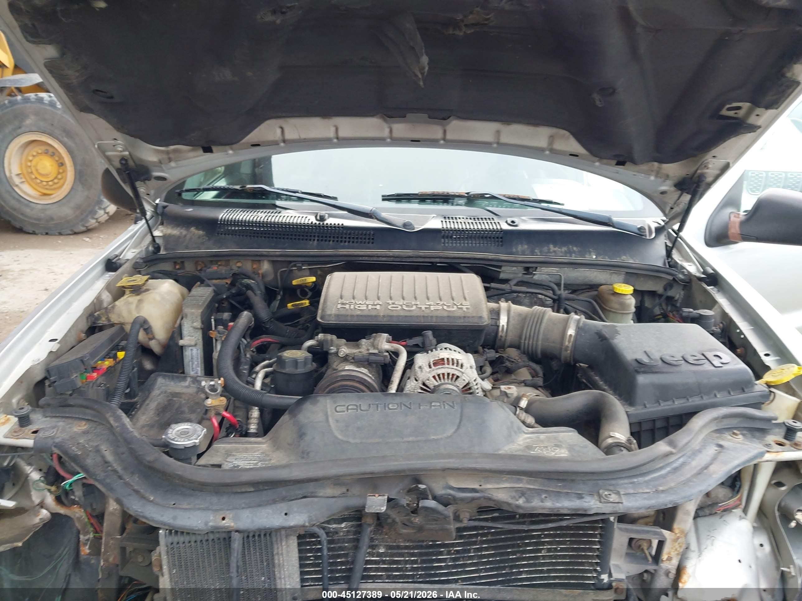2004 Jeep Grand Cherokee Overland Silver vin: 1J8GW68J44C109345