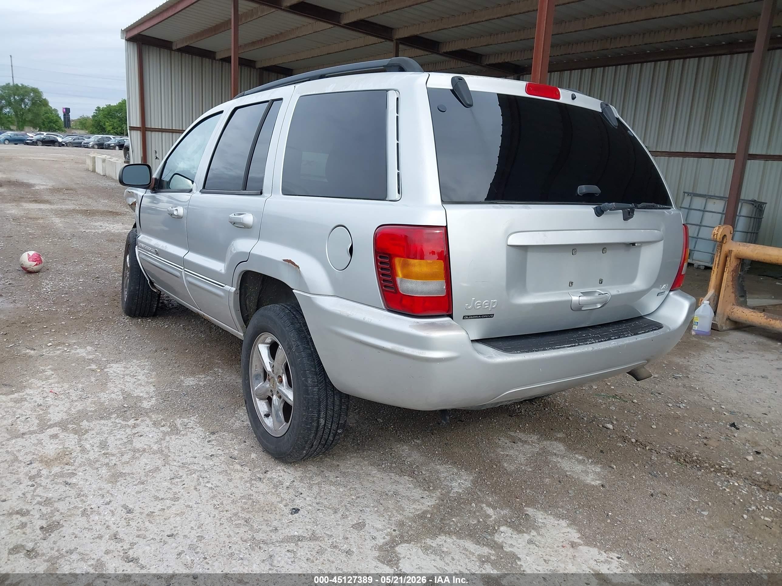 2004 Jeep Grand Cherokee Overland Silver vin: 1J8GW68J44C109345