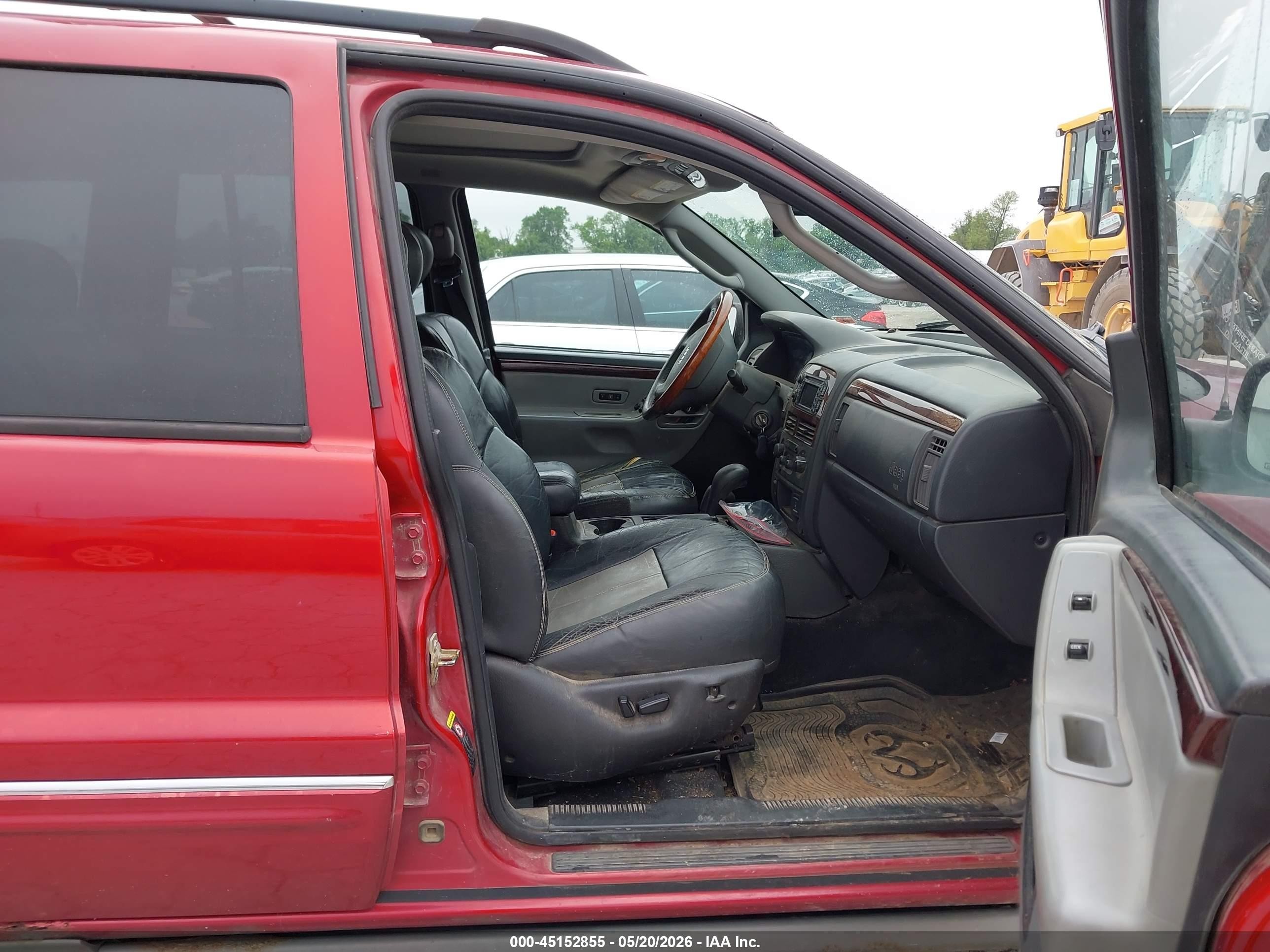 2004 Jeep Grand Cherokee Overland Красный vin: 1J8GW68J54C410125