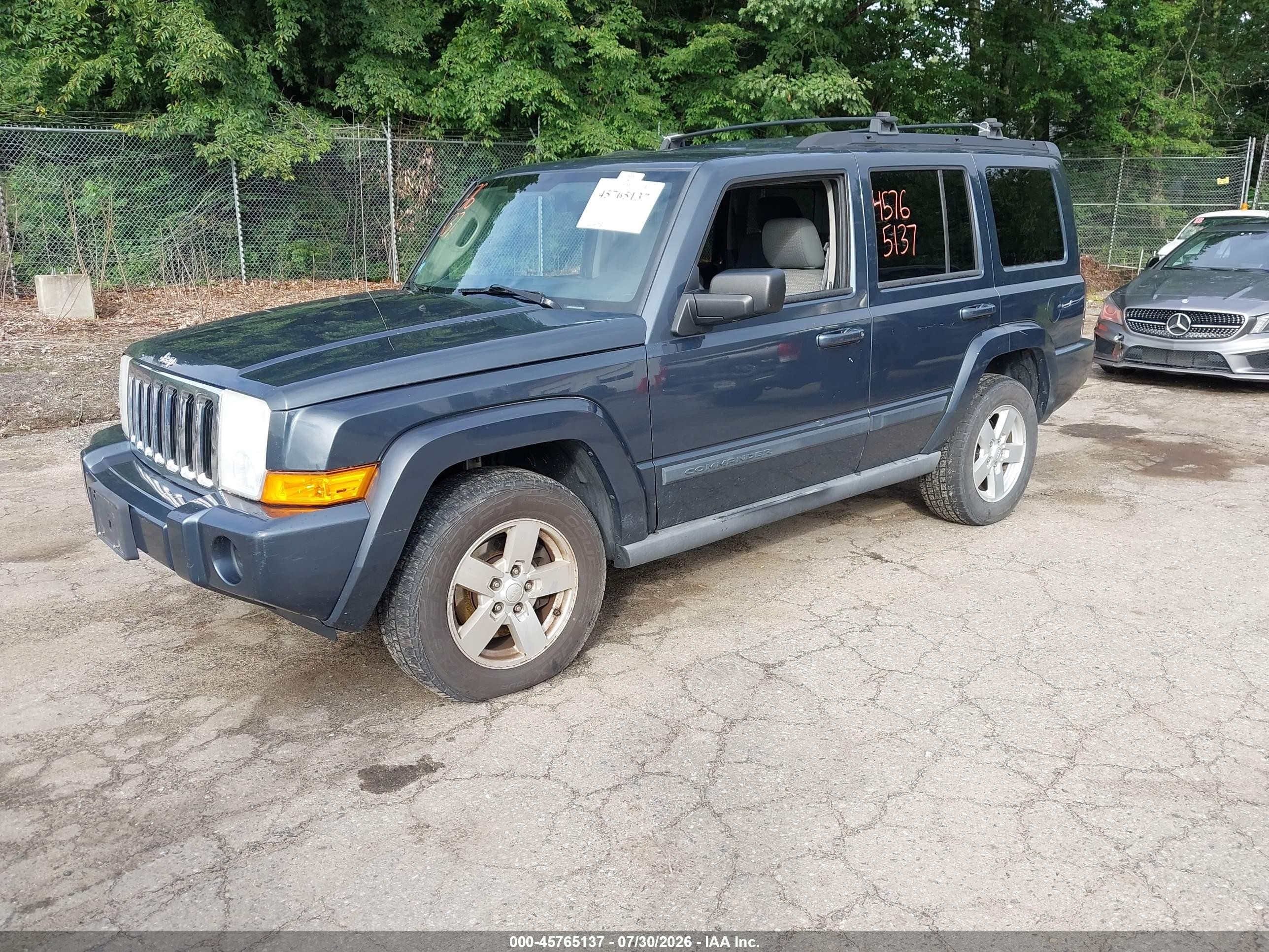 2007 Jeep Commander Sport Синий vin: 1J8HG48K37C570412