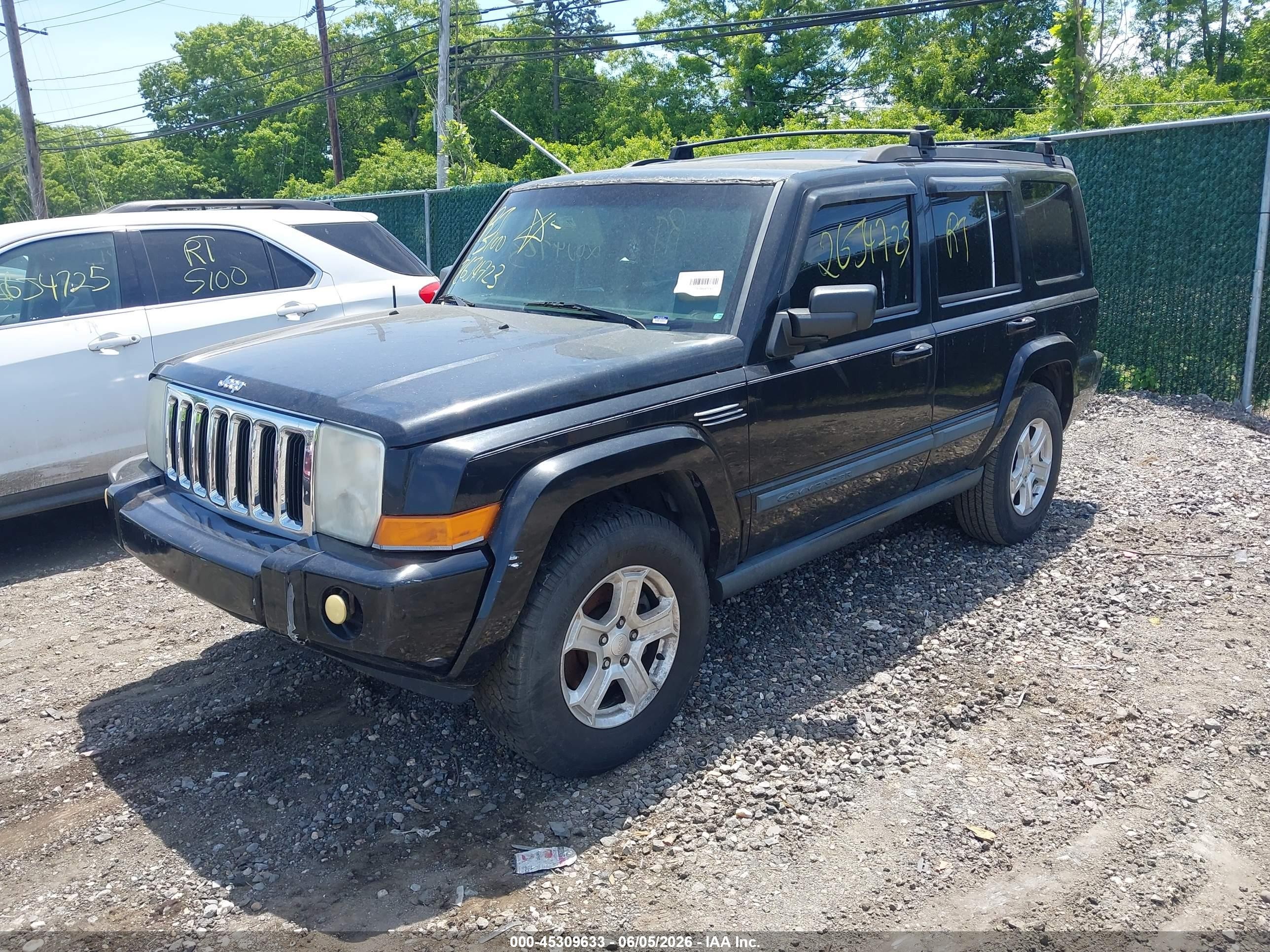 2008 Jeep Commander Sport Black vin: 1J8HG48K38C166530