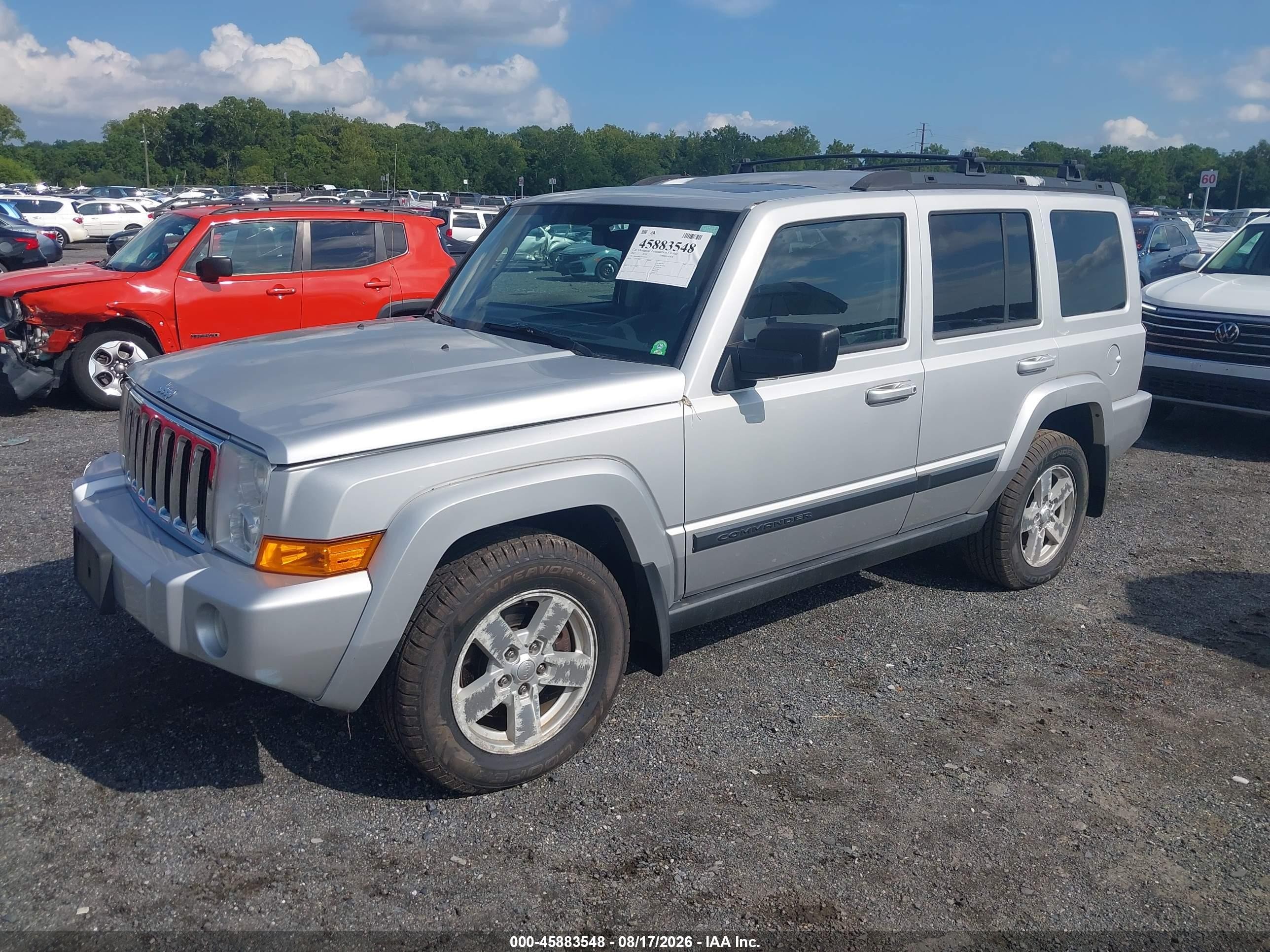 2007 Jeep Commander Sport Серебряный vin: 1J8HG48K57C570105