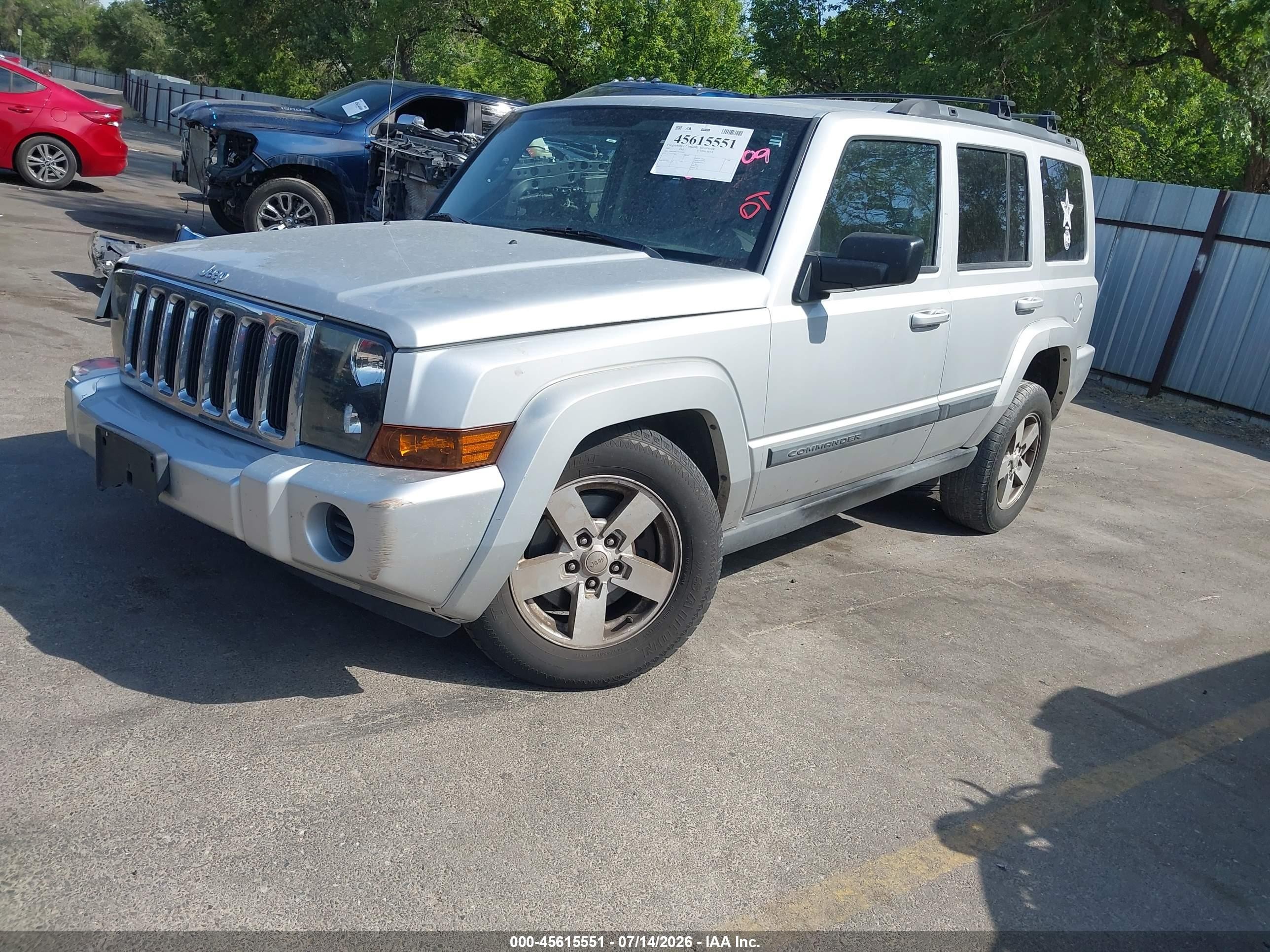 2007 Jeep Commander Sport Silver vin: 1J8HG48K57C611509