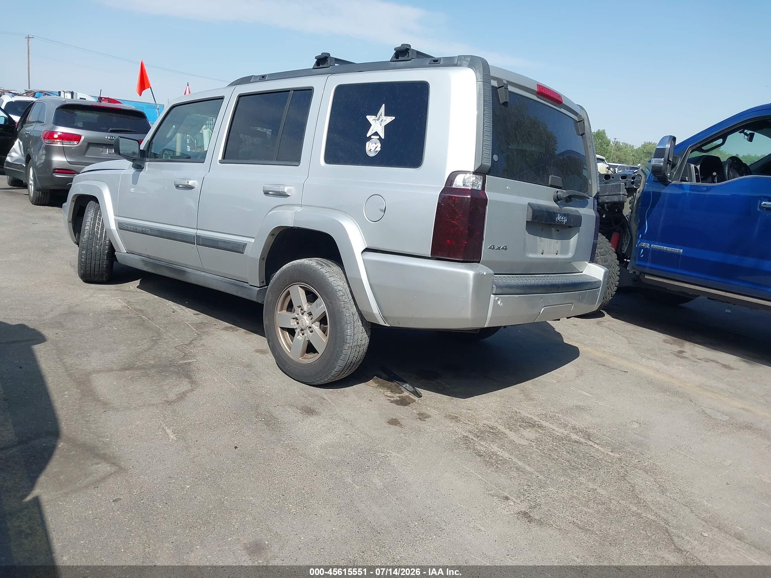 2007 Jeep Commander Sport Silver vin: 1J8HG48K57C611509