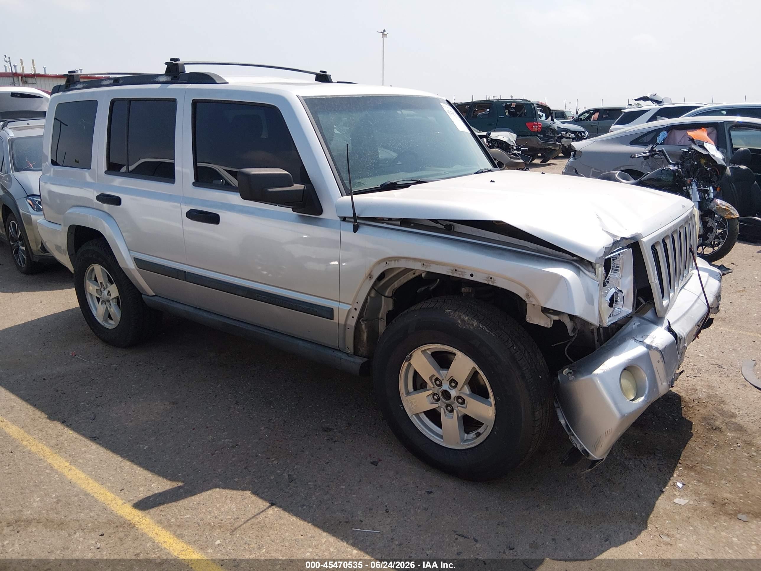 2006 Jeep Commander   Silver vin: 1J8HG48K86C297269