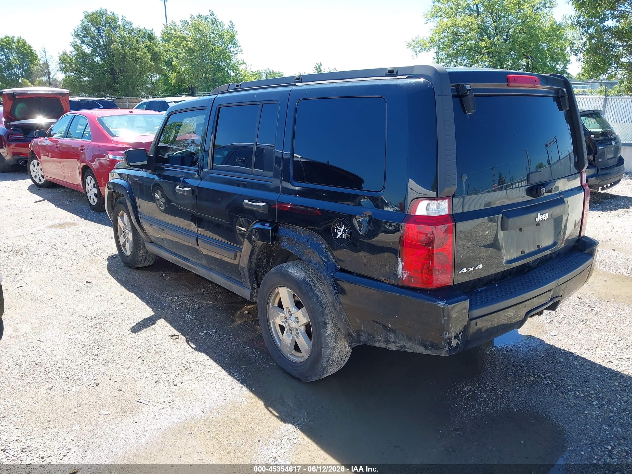 2006 Jeep Commander   Black vin: 1J8HG48K86C312482