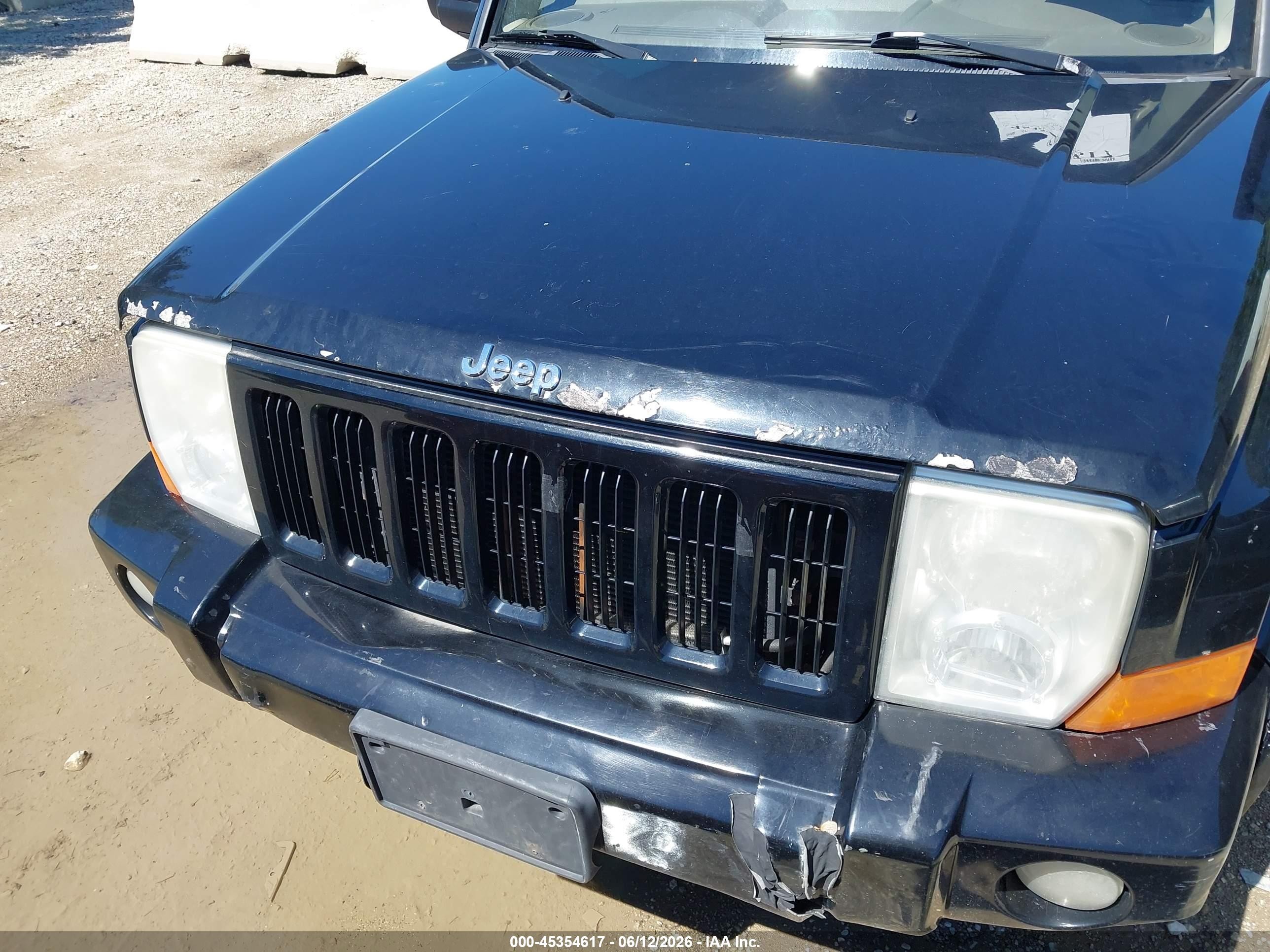 2006 Jeep Commander   Black vin: 1J8HG48K86C312482
