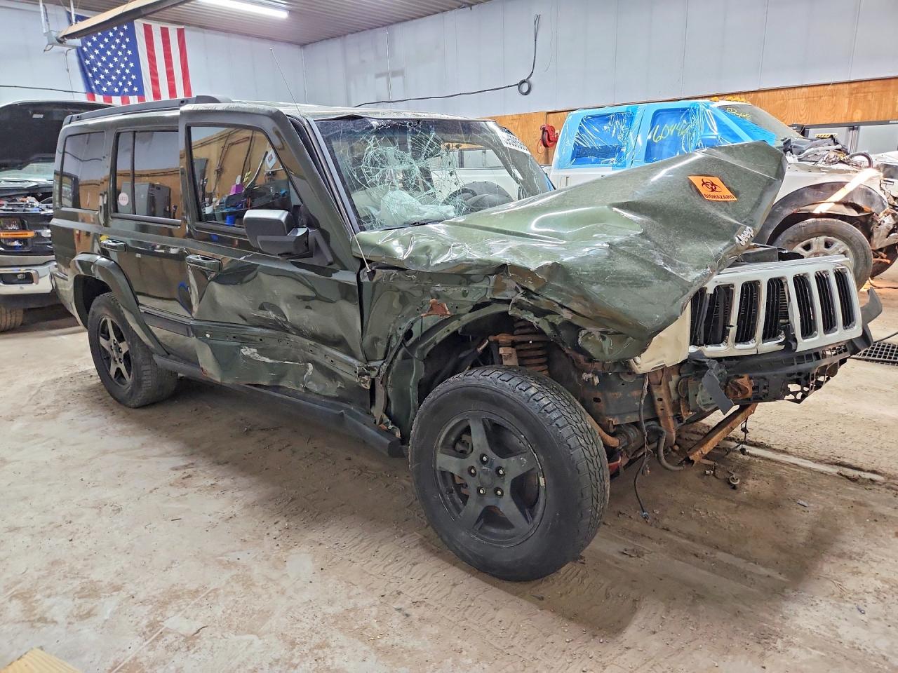 2007 Jeep Commander Green vin: 1J8HG48K87C614808