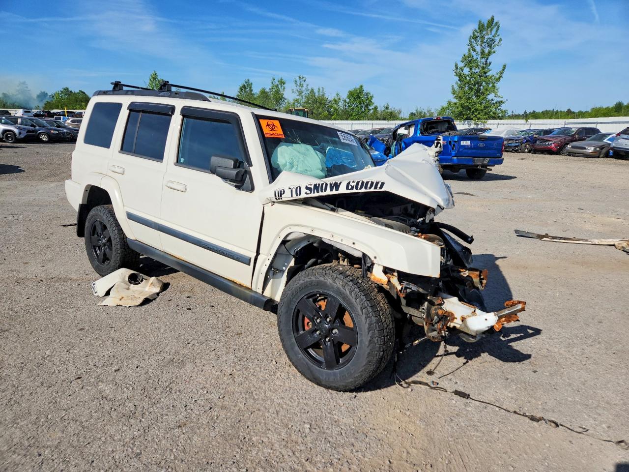 2008 Jeep Commander Sport White vin: 1J8HG48KX8C199699