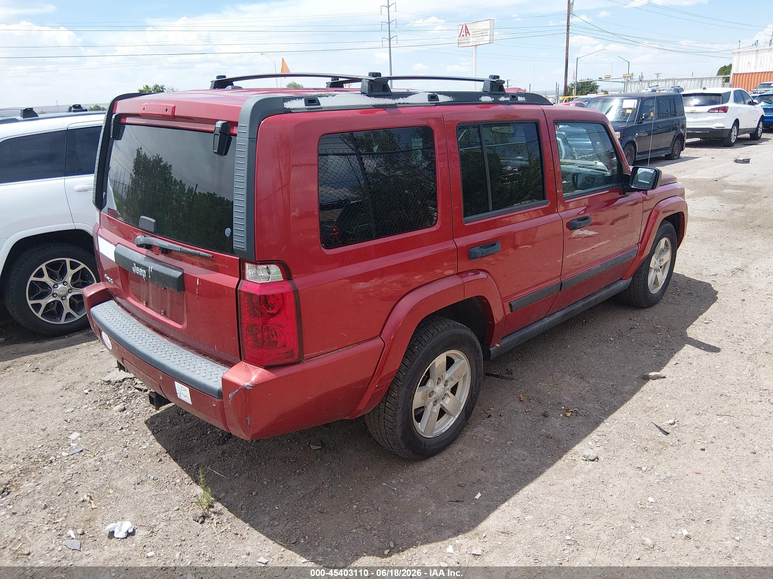 2006 Jeep Commander   Red vin: 1J8HG48N76C338839