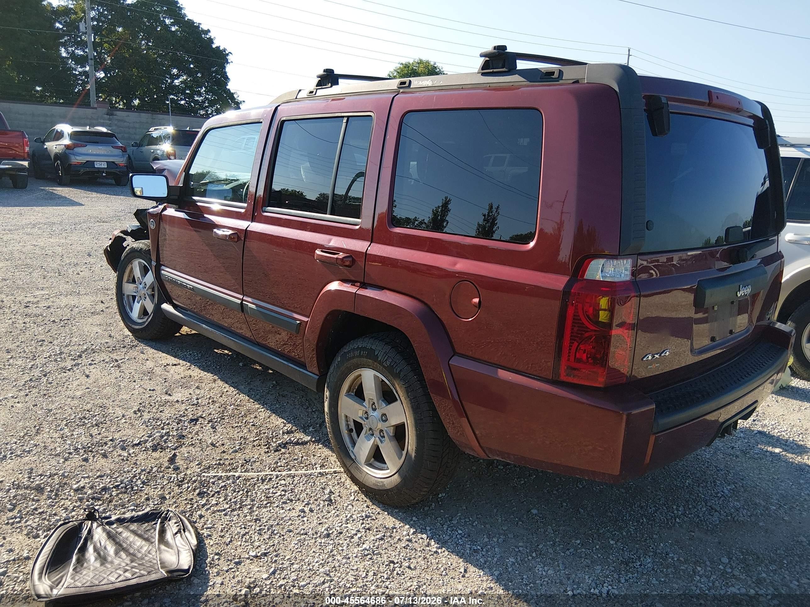 2007 Jeep Commander Sport Темно-бордовый vin: 1J8HG48P07C587261