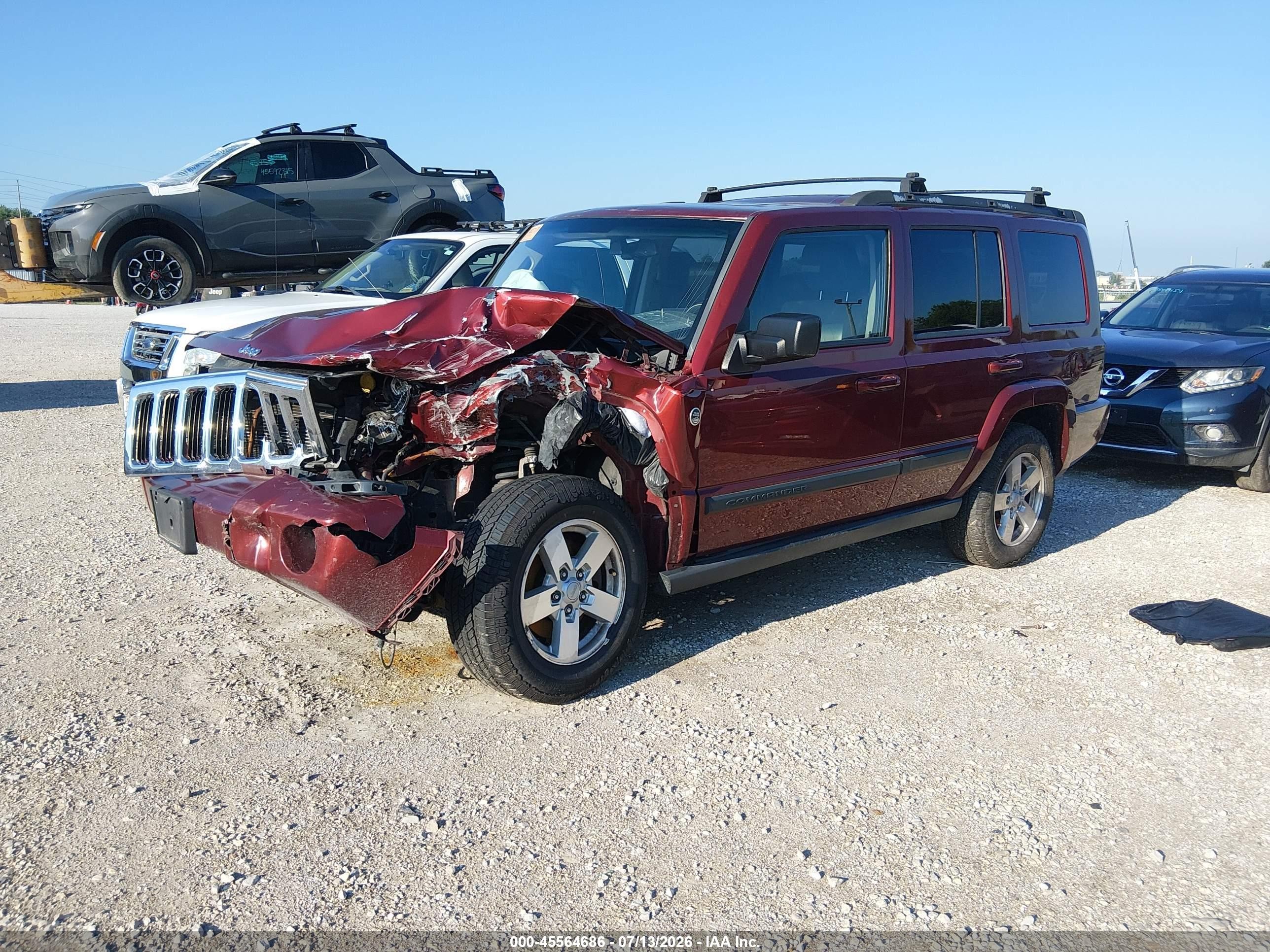 2007 Jeep Commander Sport Темно-бордовый vin: 1J8HG48P07C587261