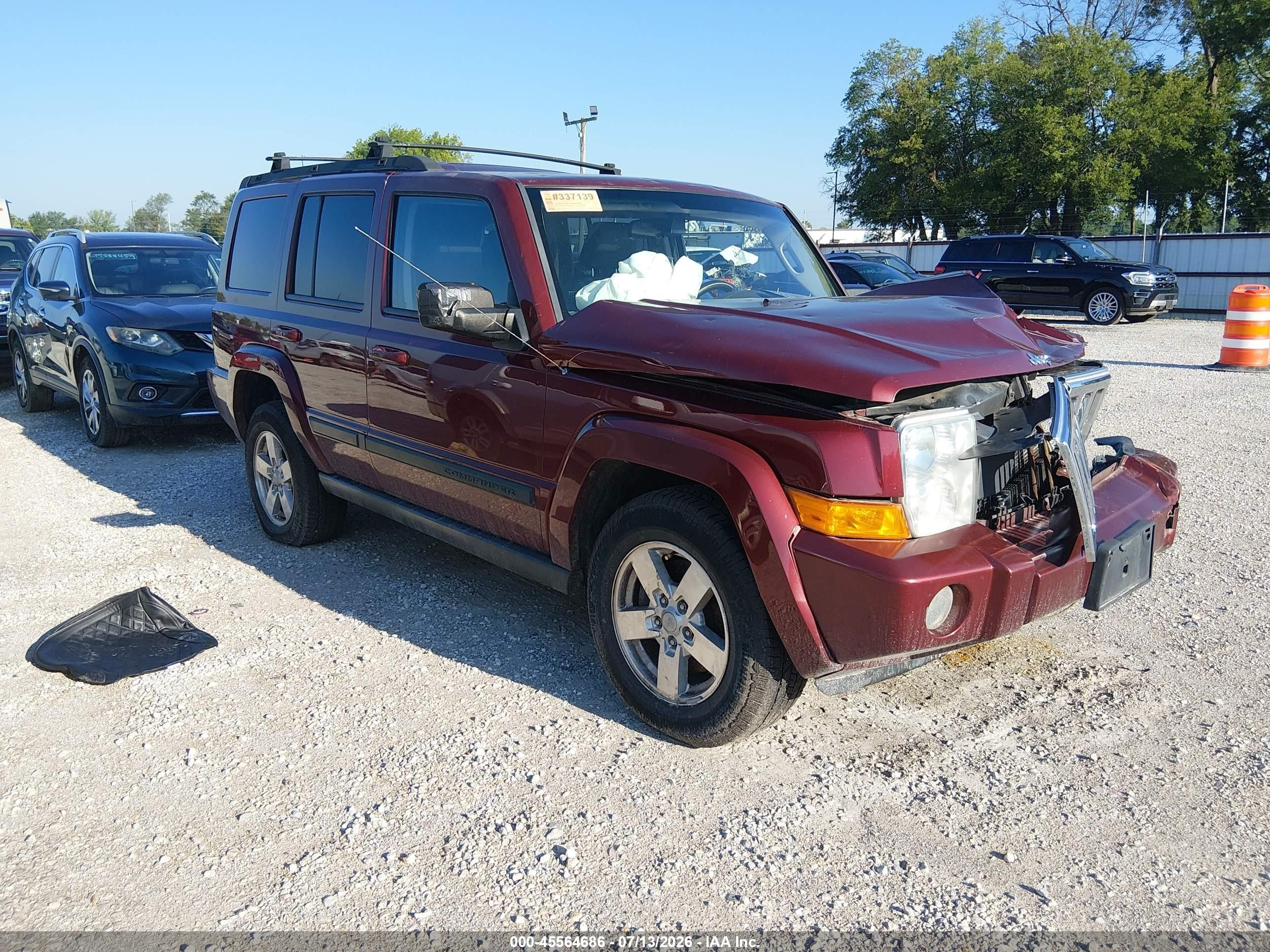 2007 Jeep Commander Sport Maroon vin: 1J8HG48P07C587261
