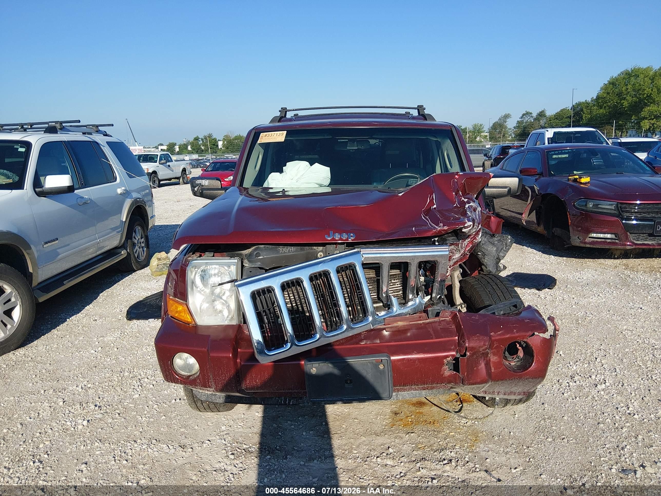 2007 Jeep Commander Sport Темно-бордовый vin: 1J8HG48P07C587261