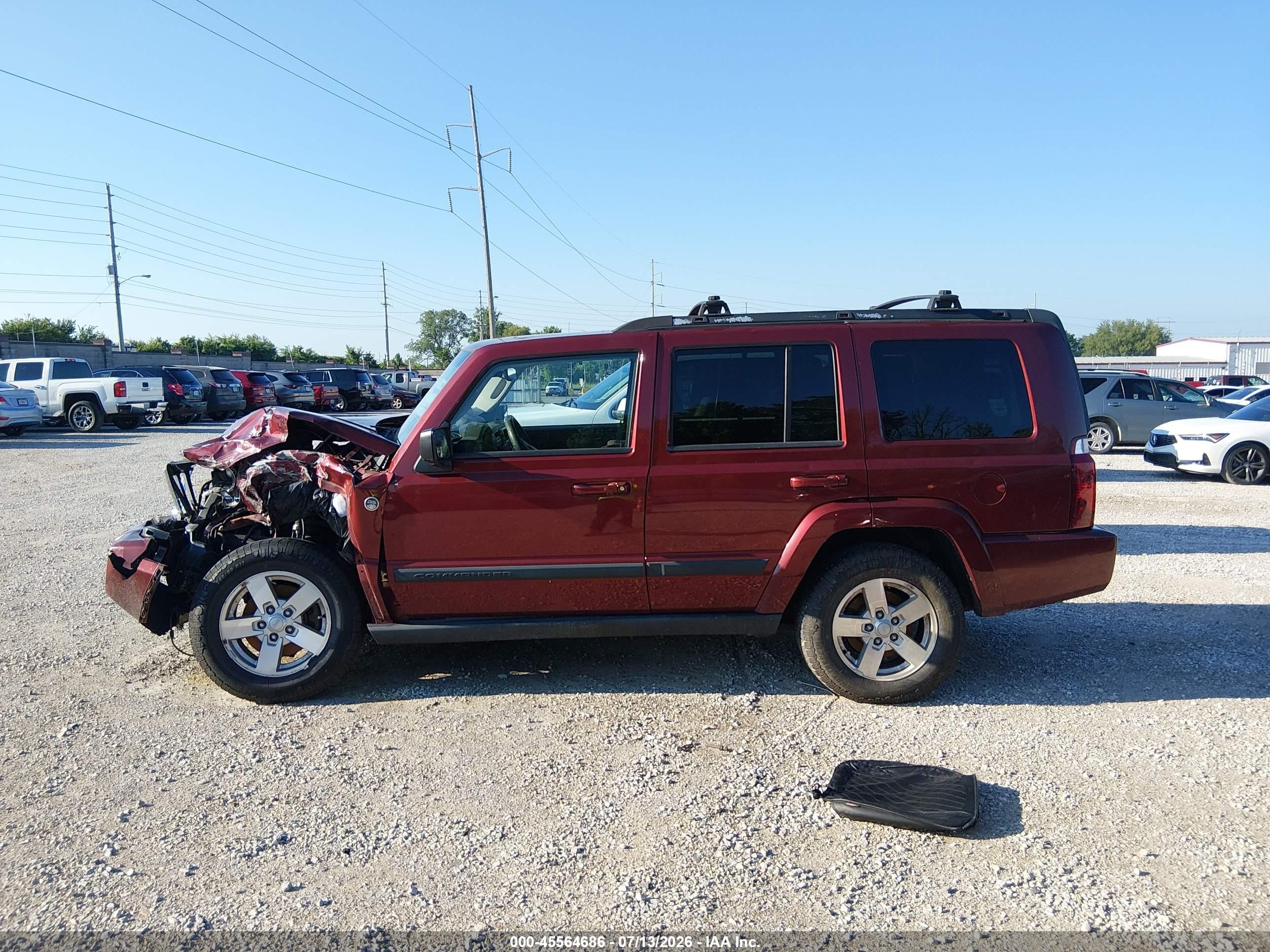 2007 Jeep Commander Sport Темно-бордовый vin: 1J8HG48P07C587261