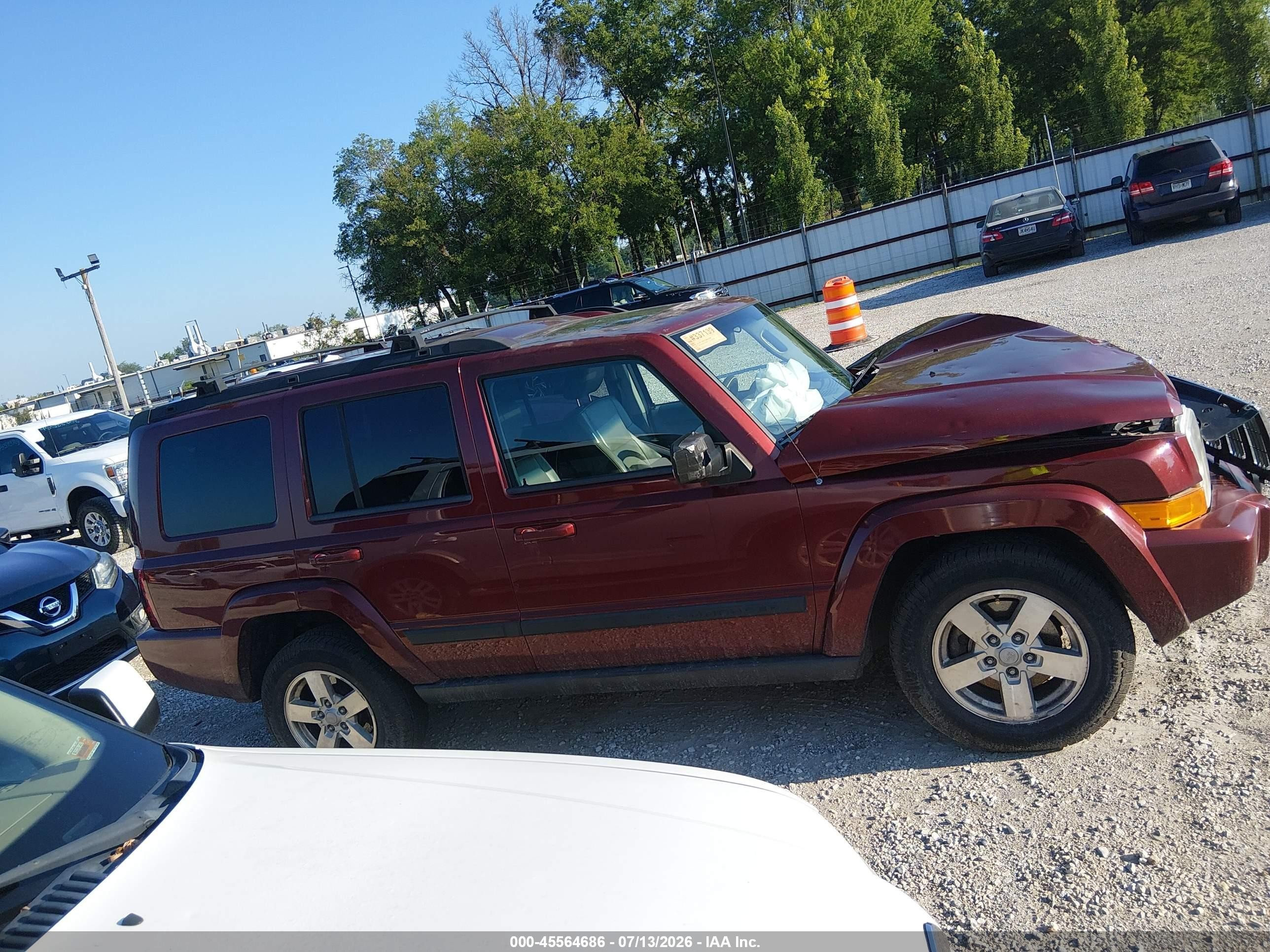 2007 Jeep Commander Sport Темно-бордовый vin: 1J8HG48P07C587261