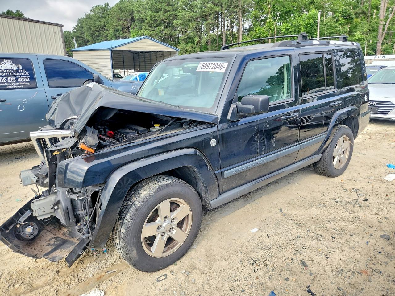 2007 Jeep Commander Black vin: 1J8HG48P87C533268