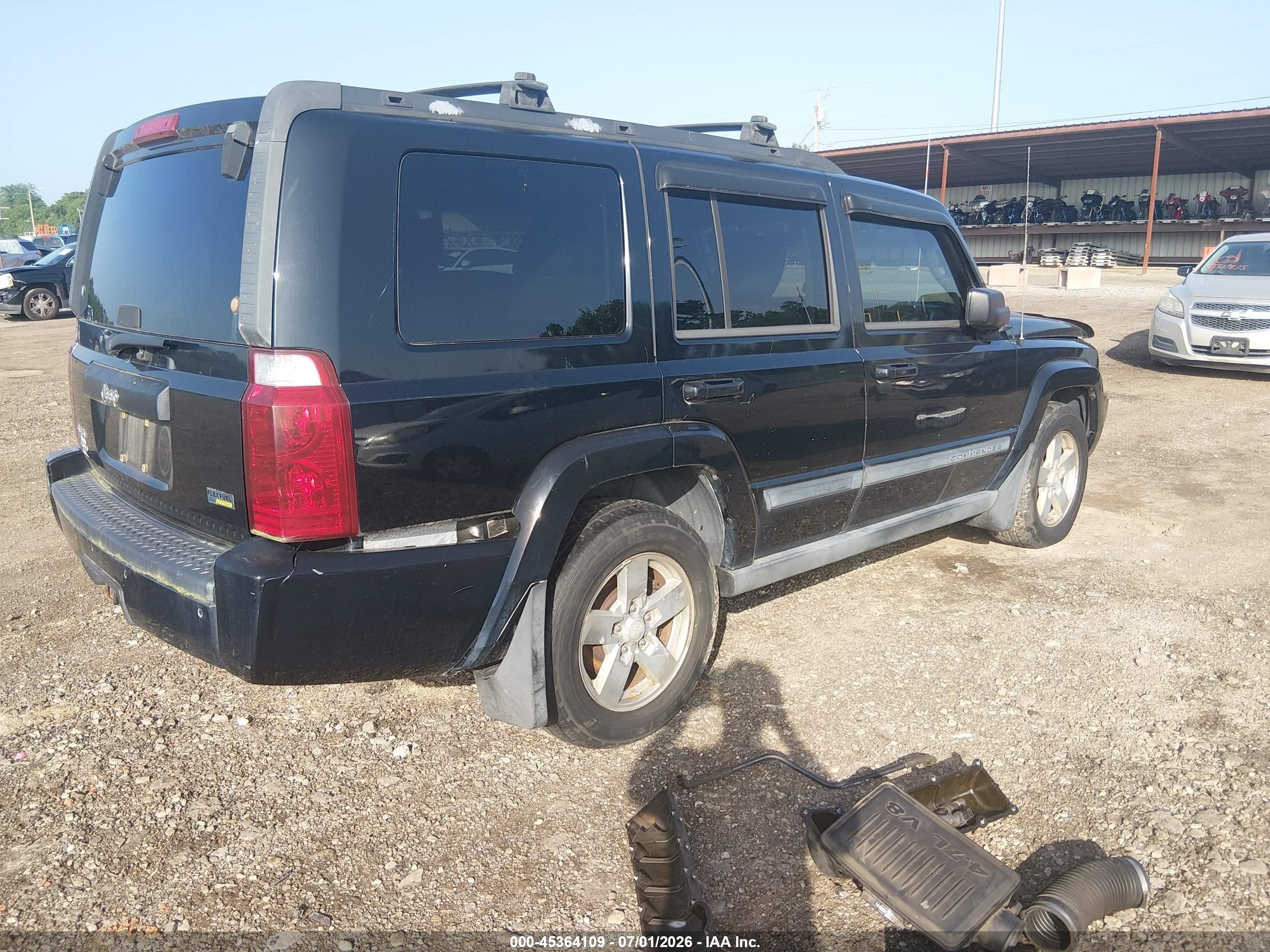 2007 Jeep Commander Sport Black vin: 1J8HG48P87C545856